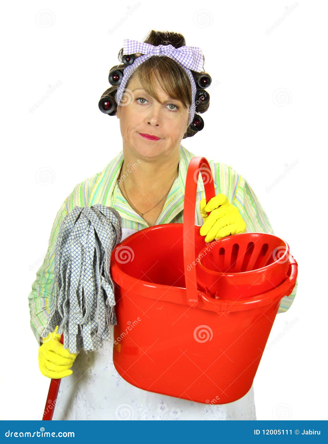 Mop and Bucket Housewife stock image. Image of bucket - 12005111