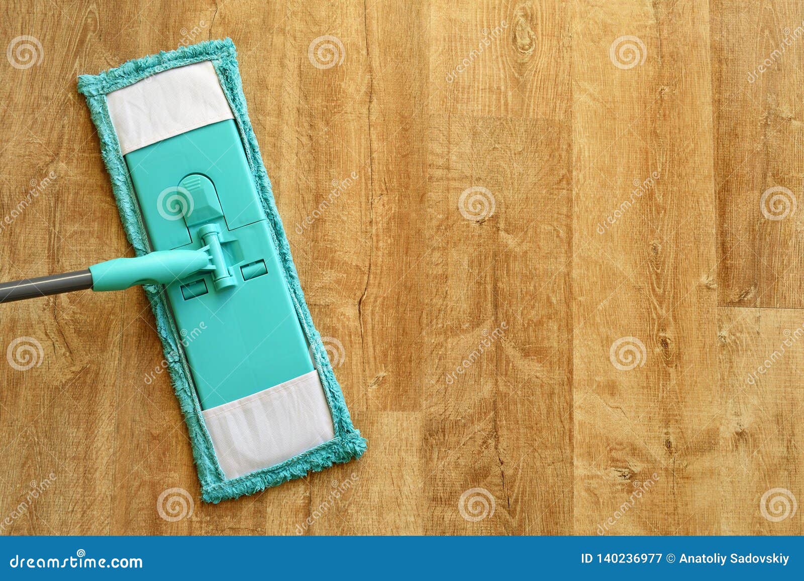 Mop on laminate flooring stock image. Image of housework 140236977
