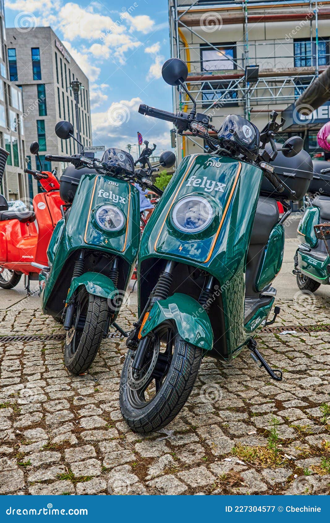 Moped with Electric Drive for Rent in Berlin Editorial Photography