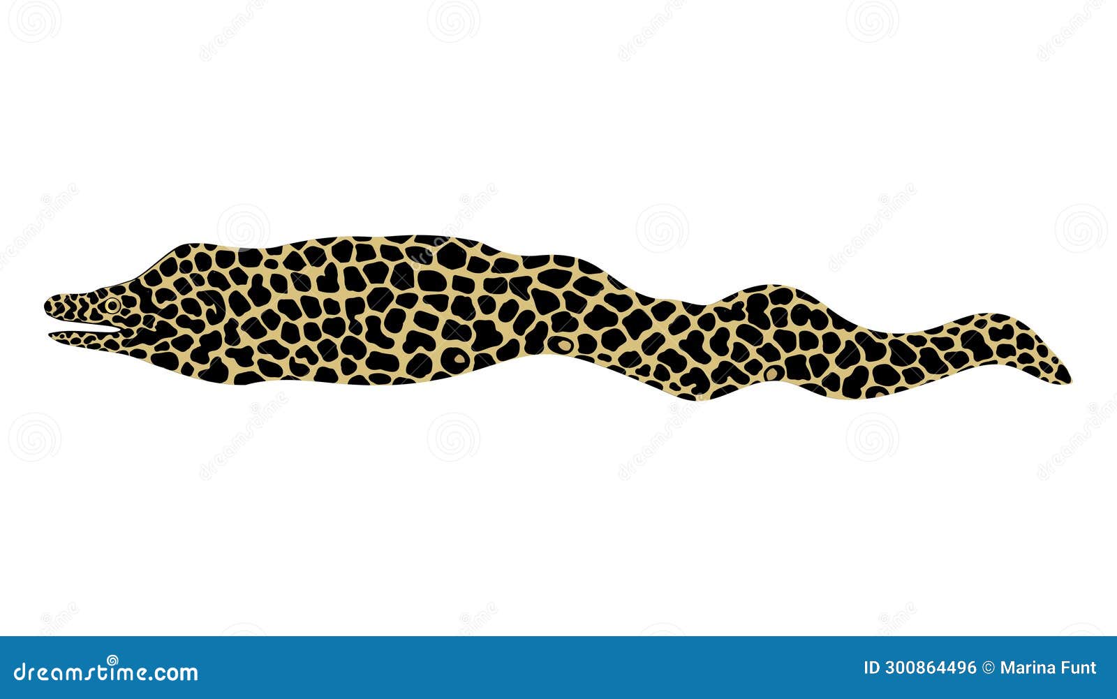 Moray Icon, Simple Drawing of Conger Eel Spotted Fish Stock Illustration Illustration of