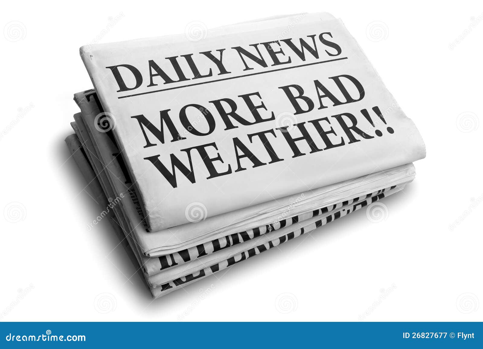 More Bad Weather Daily Newspaper Headline Stock Image ...