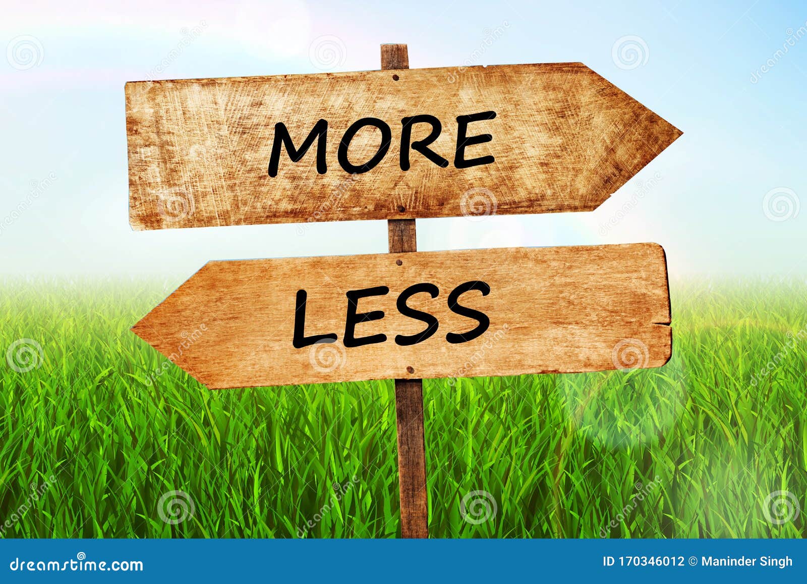 More and less road signs stock photo. Image of signpost 170346012