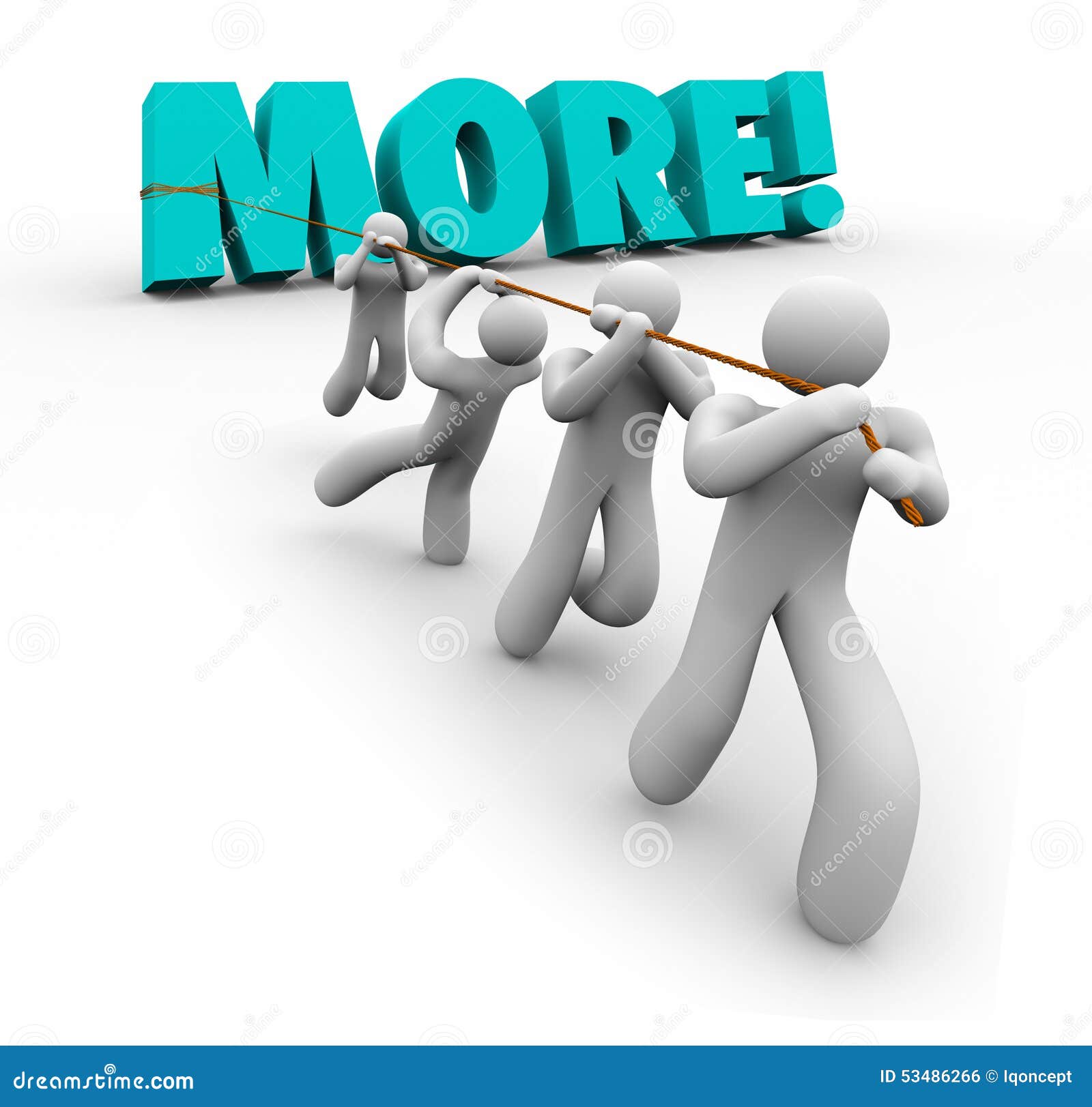 More Word Team Pulling Increase Improve Results Stock Illustration