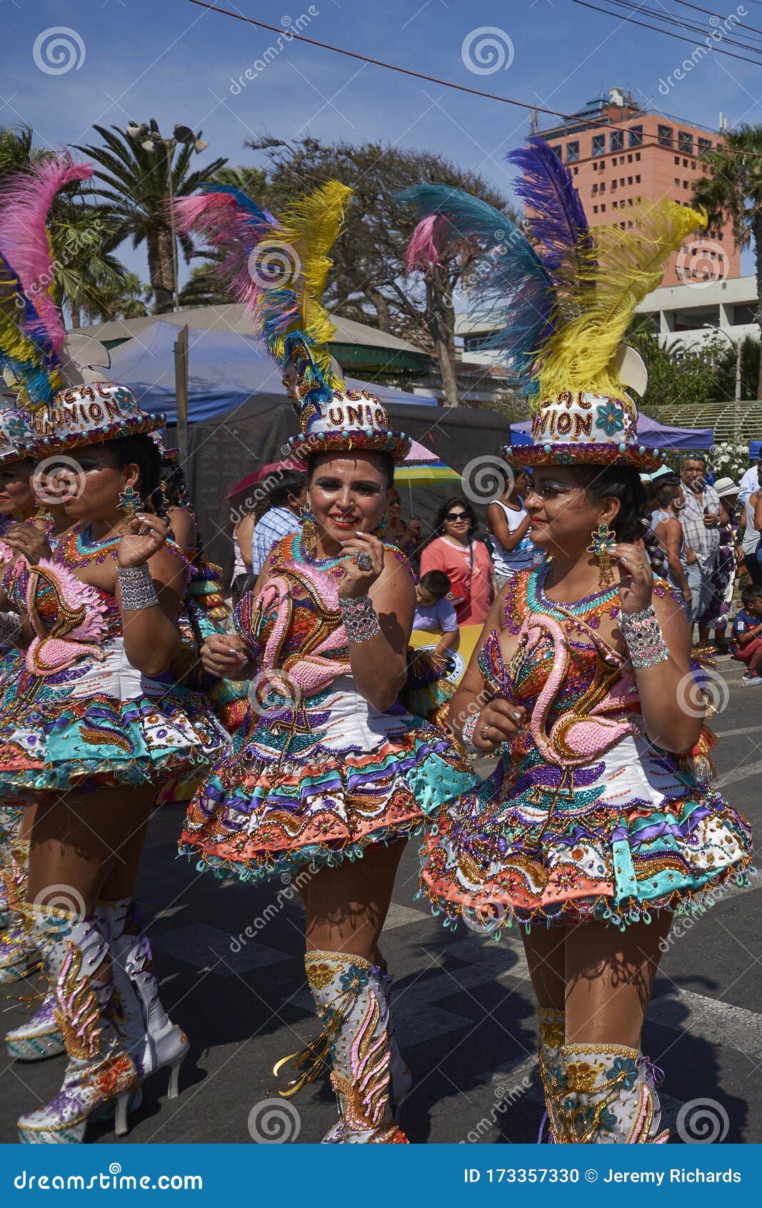 Morenada Dance Group At The Carnival In Arica, Chile ...