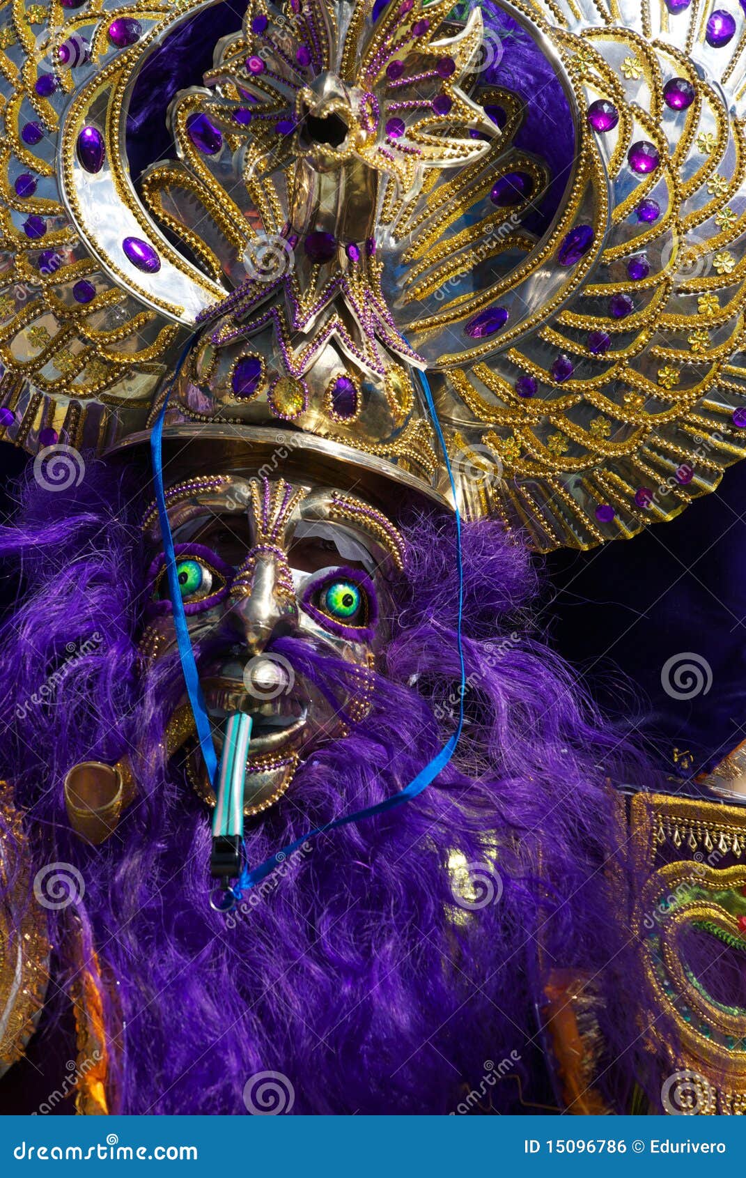 a moreno dancer in oruro carnival, bolivia
