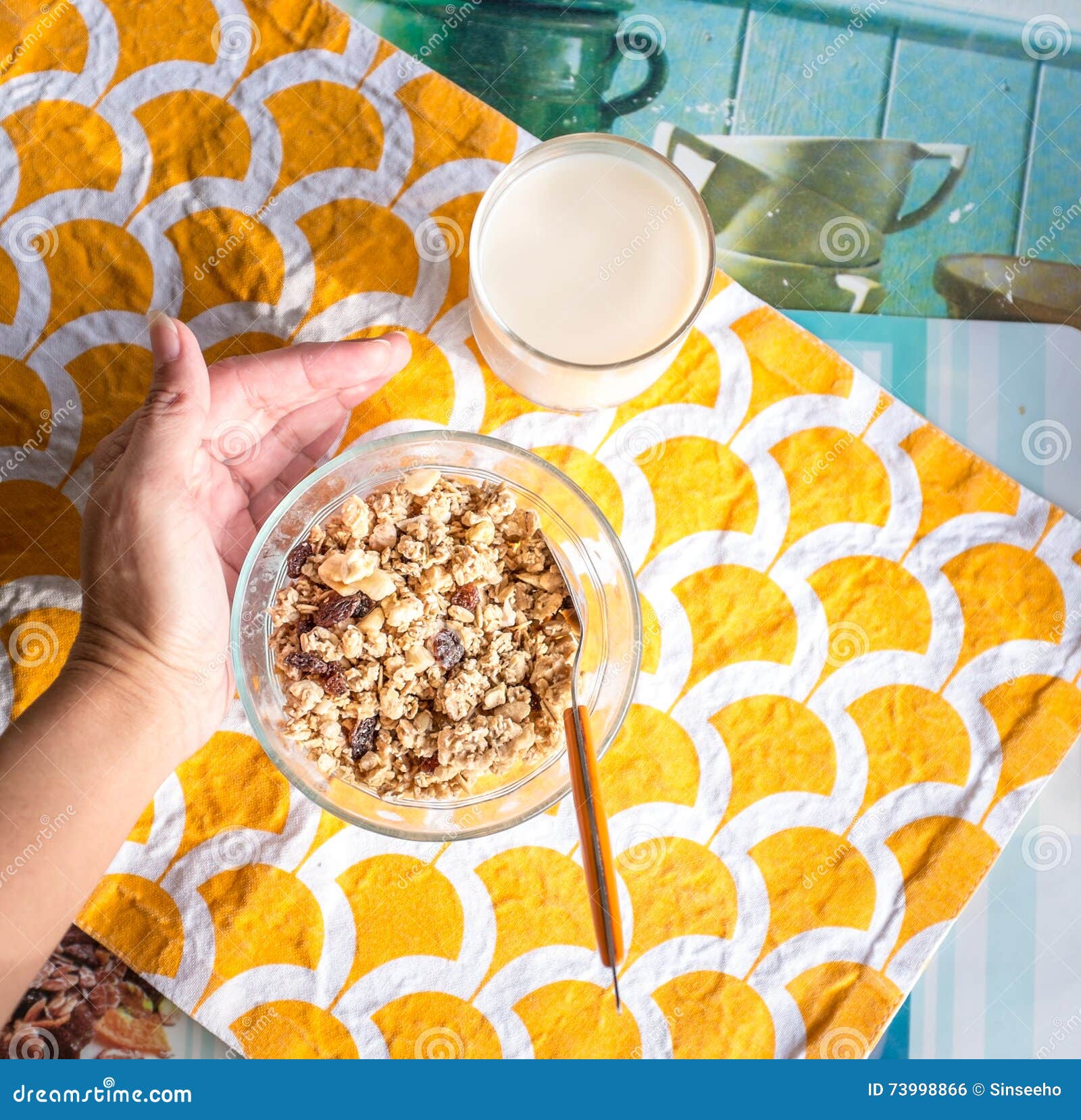Morning Breakfast with Cereal Stock Photo Image of morning, food