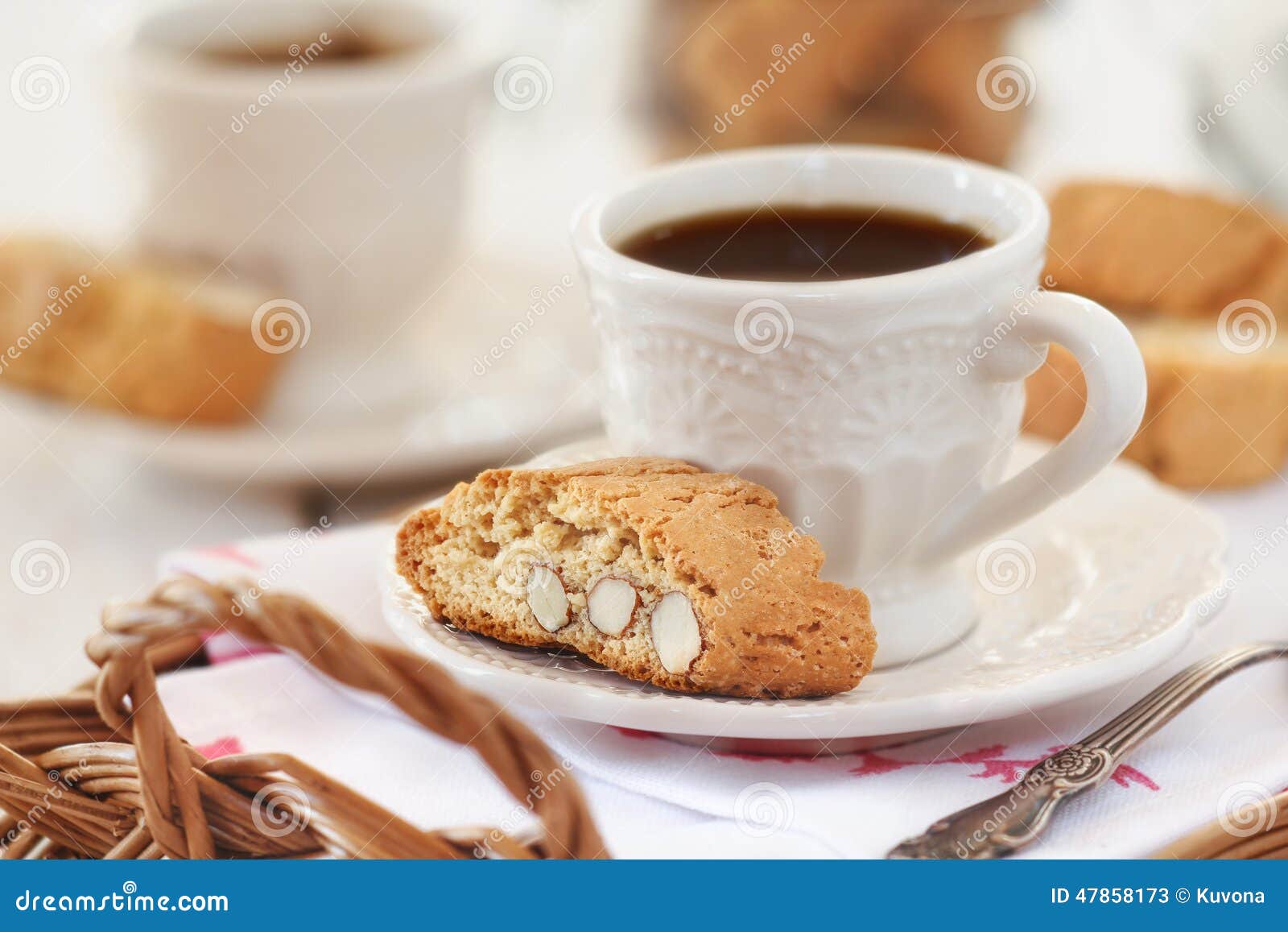 Morning Coffee with Biscuits Stock Image - Image of shabby, snack ...