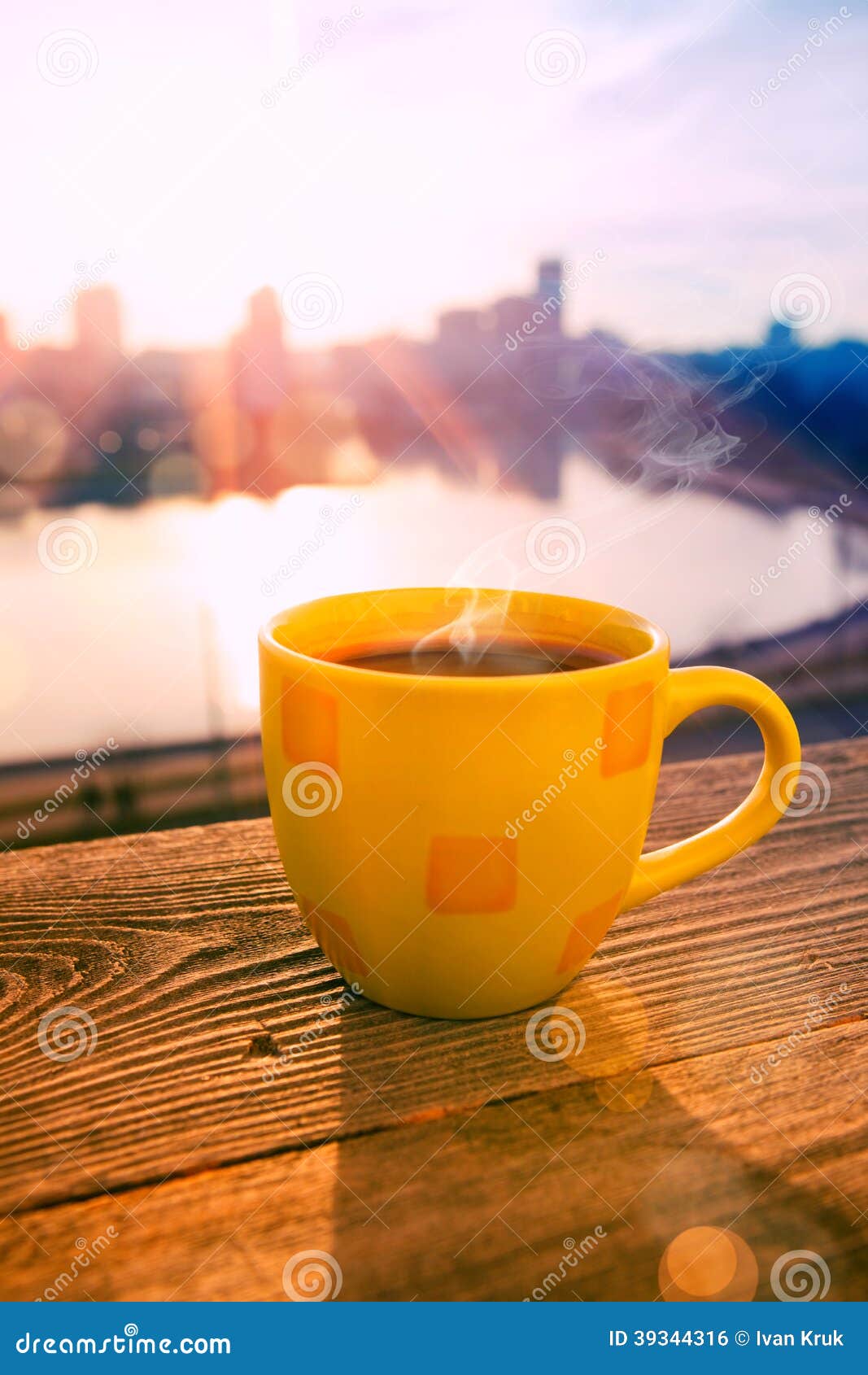 Morning coffee in sunrise stock photo. Image of taste 39344316