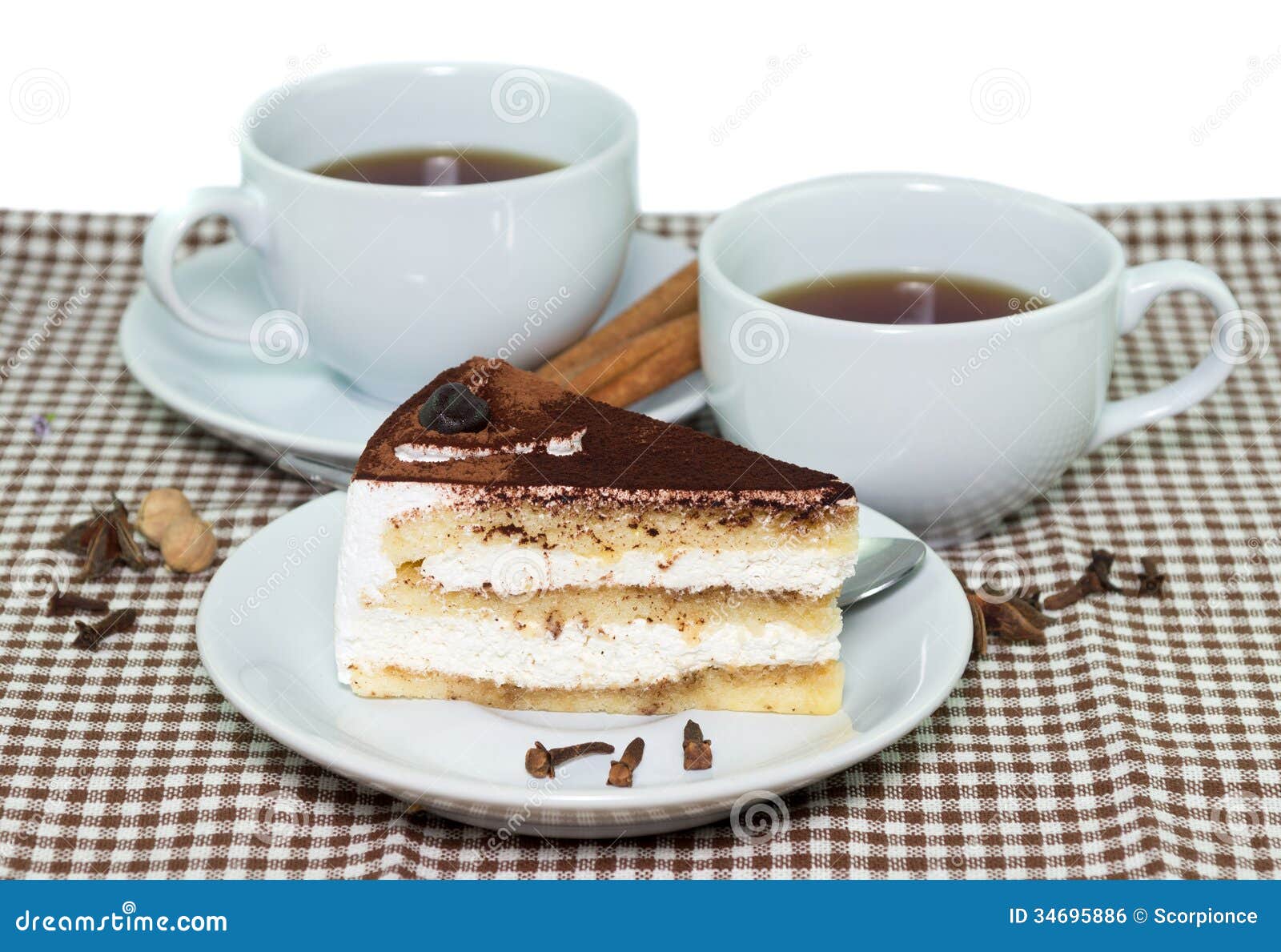 Morning Cups Of Tea Stock Photo Image Of Dessert Spoon 34695886