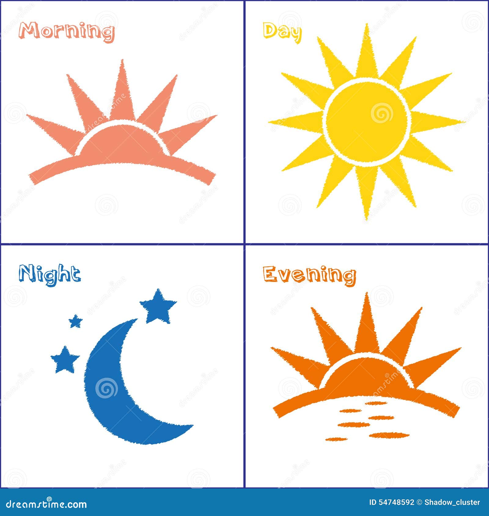 Morning Day Evening Night Icon Set Stock Illustrations – 257 Morning ...