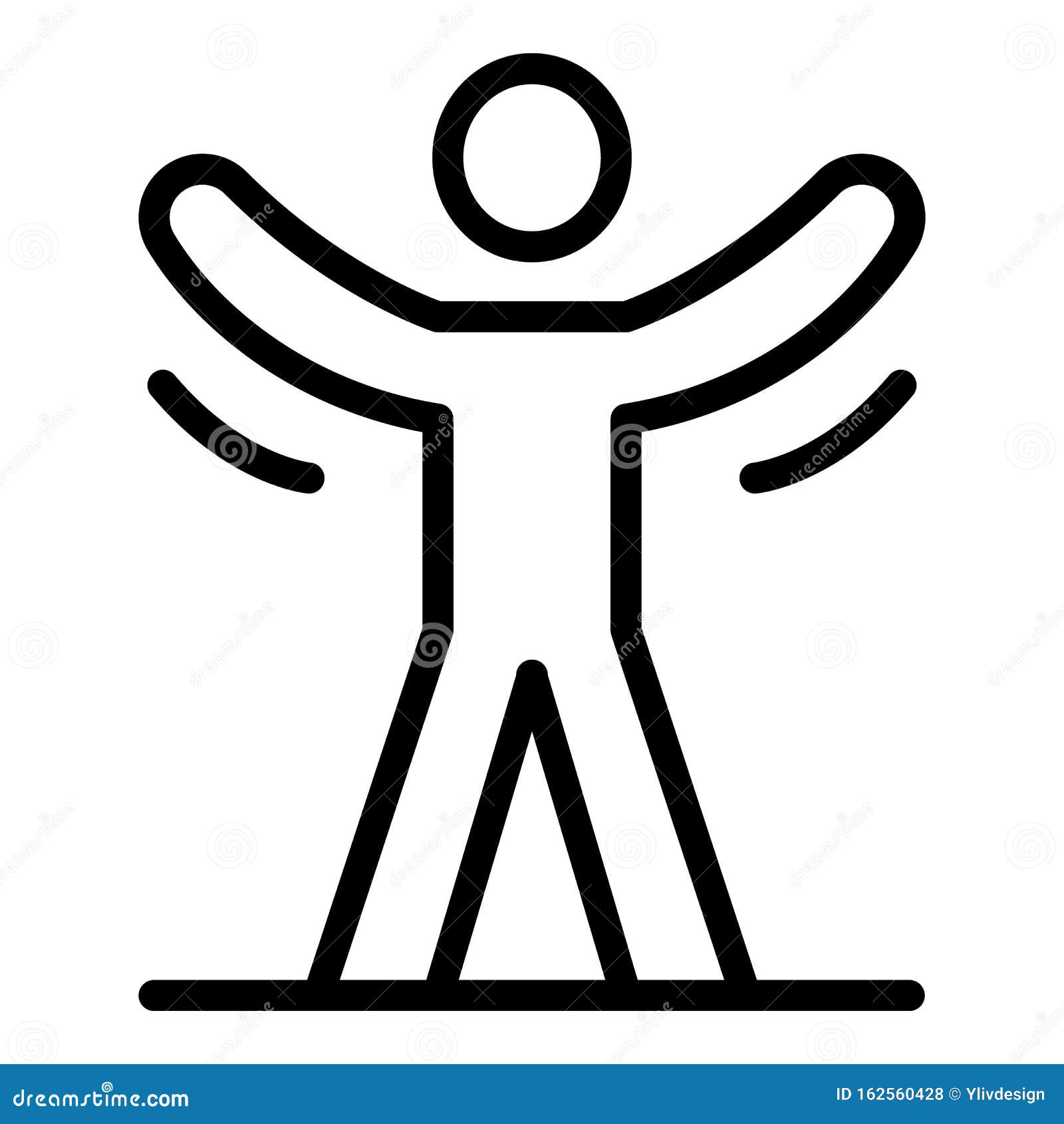 Morning Exercise Icon, Outline Style Stock Vector - Illustration of