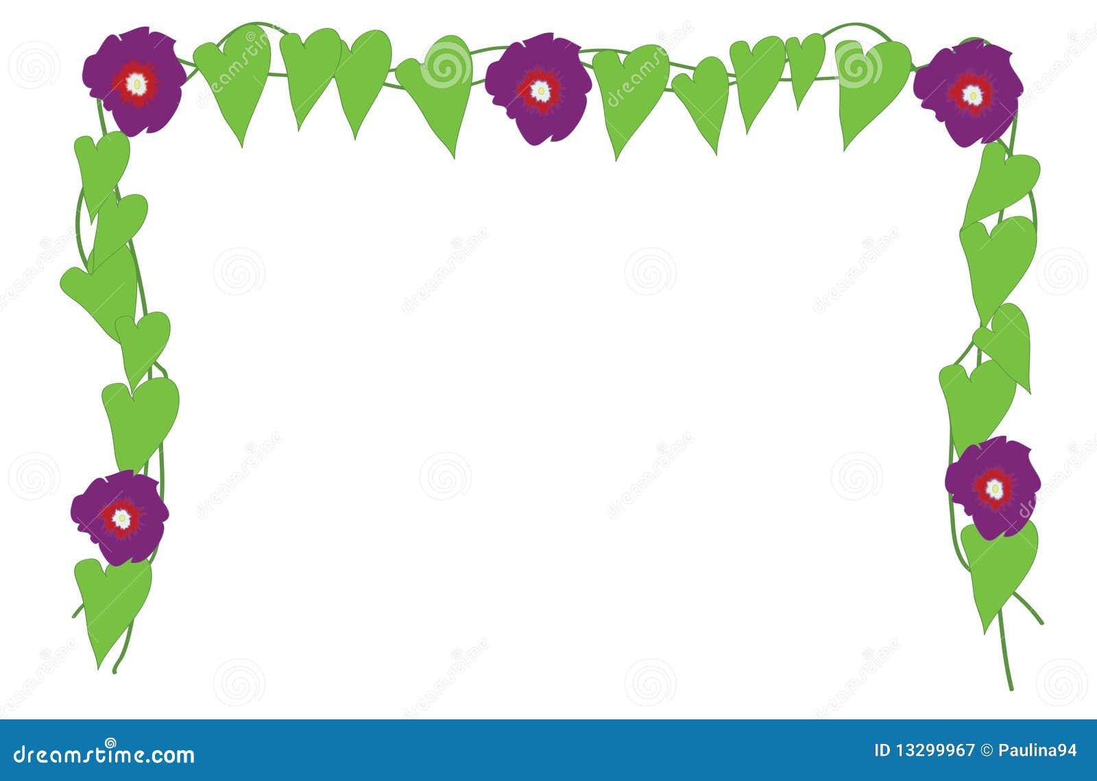 Morning Glory Vine Border, Pink Vector Illustration 5798566