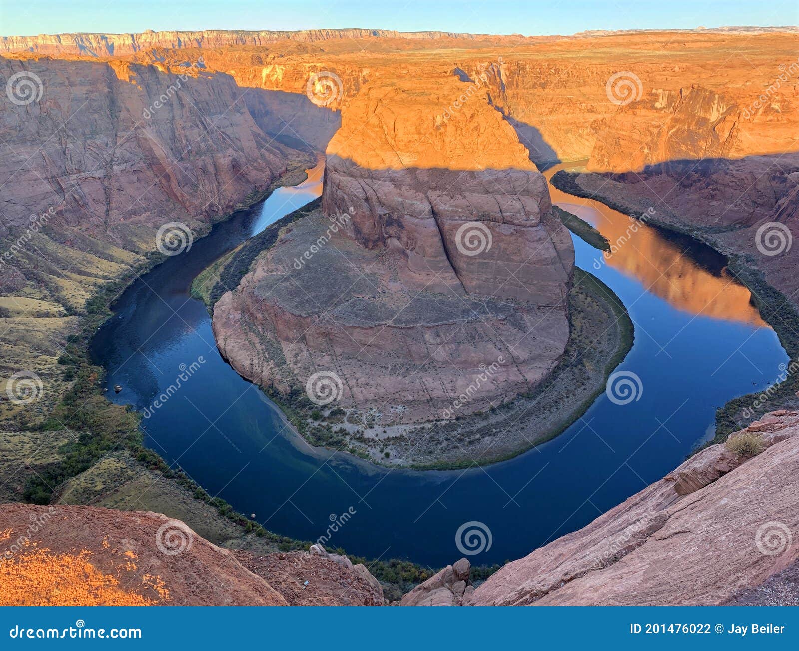 Morning at Horseshoe Bend stock photo. Image of arizona 201476022