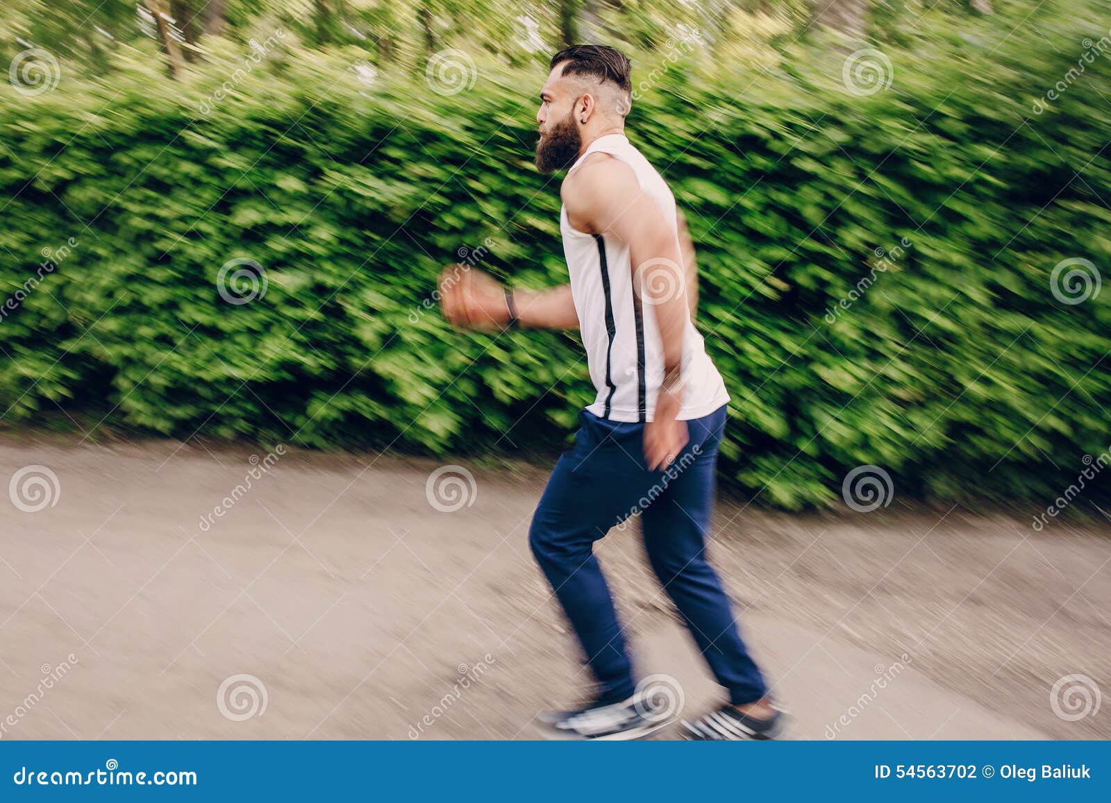 Morning jog stock photo. Image of park, road, street - 54563702