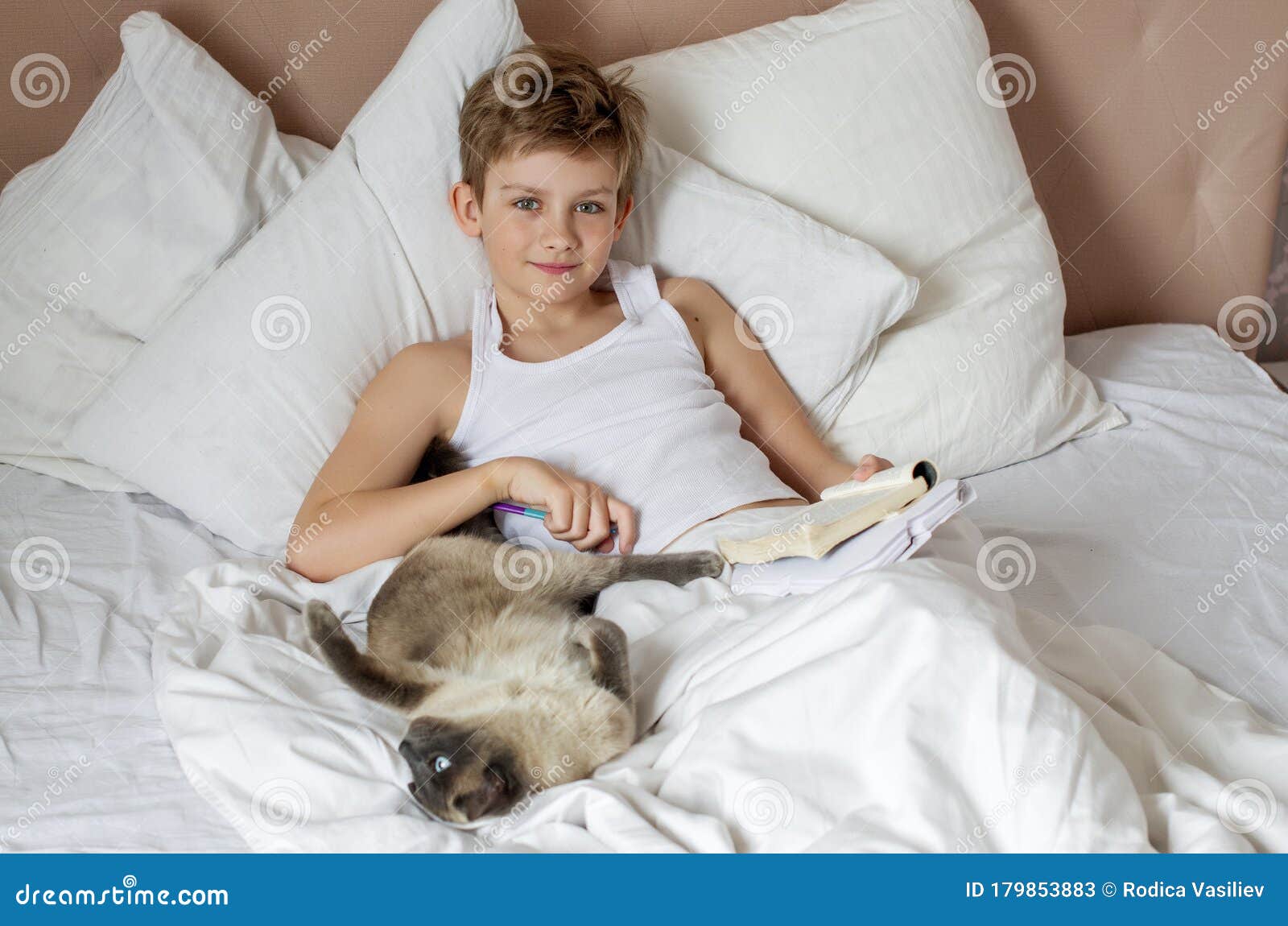 white bed for boy