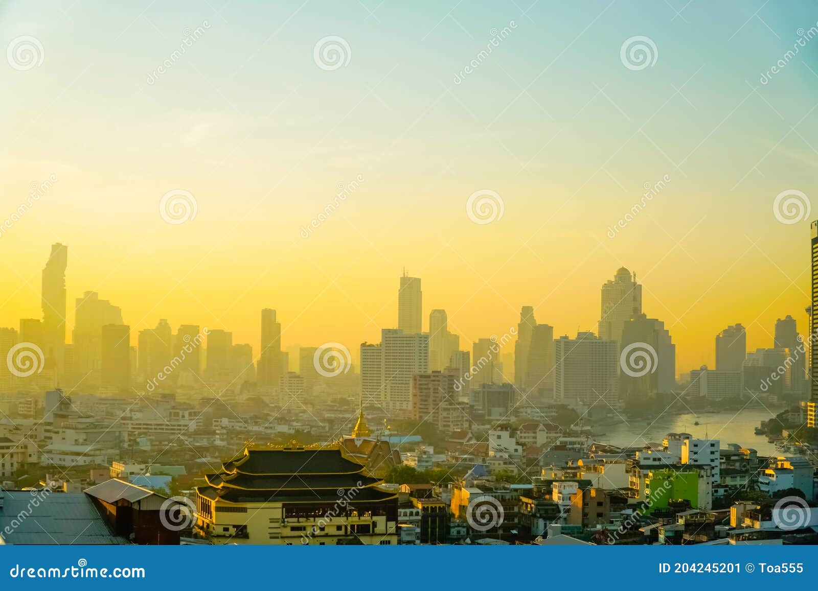 morning time yaowarach or chinatown area in bangkok