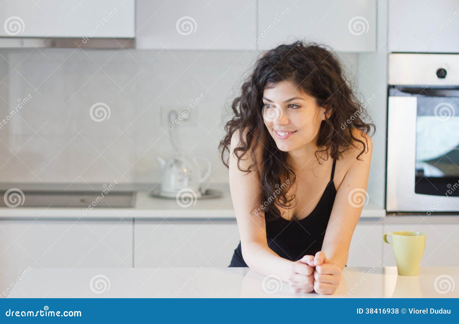 morning woman in the kitchen