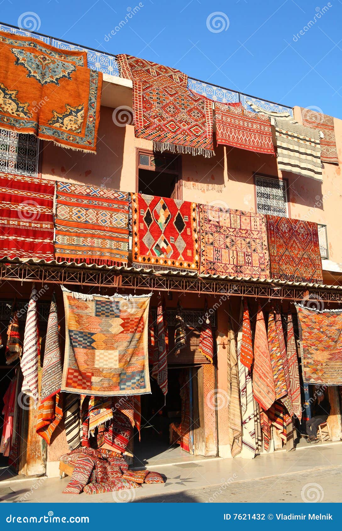 Moroccan Carpets stock photo. Image of maghreb, shop, store 7621432