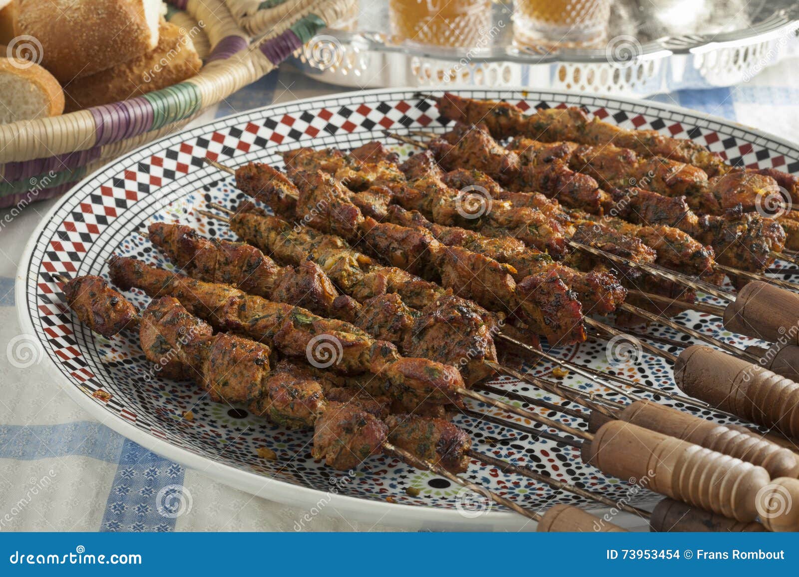Moroccan Lamb Kebab On A Stove Stock Photography 73954352