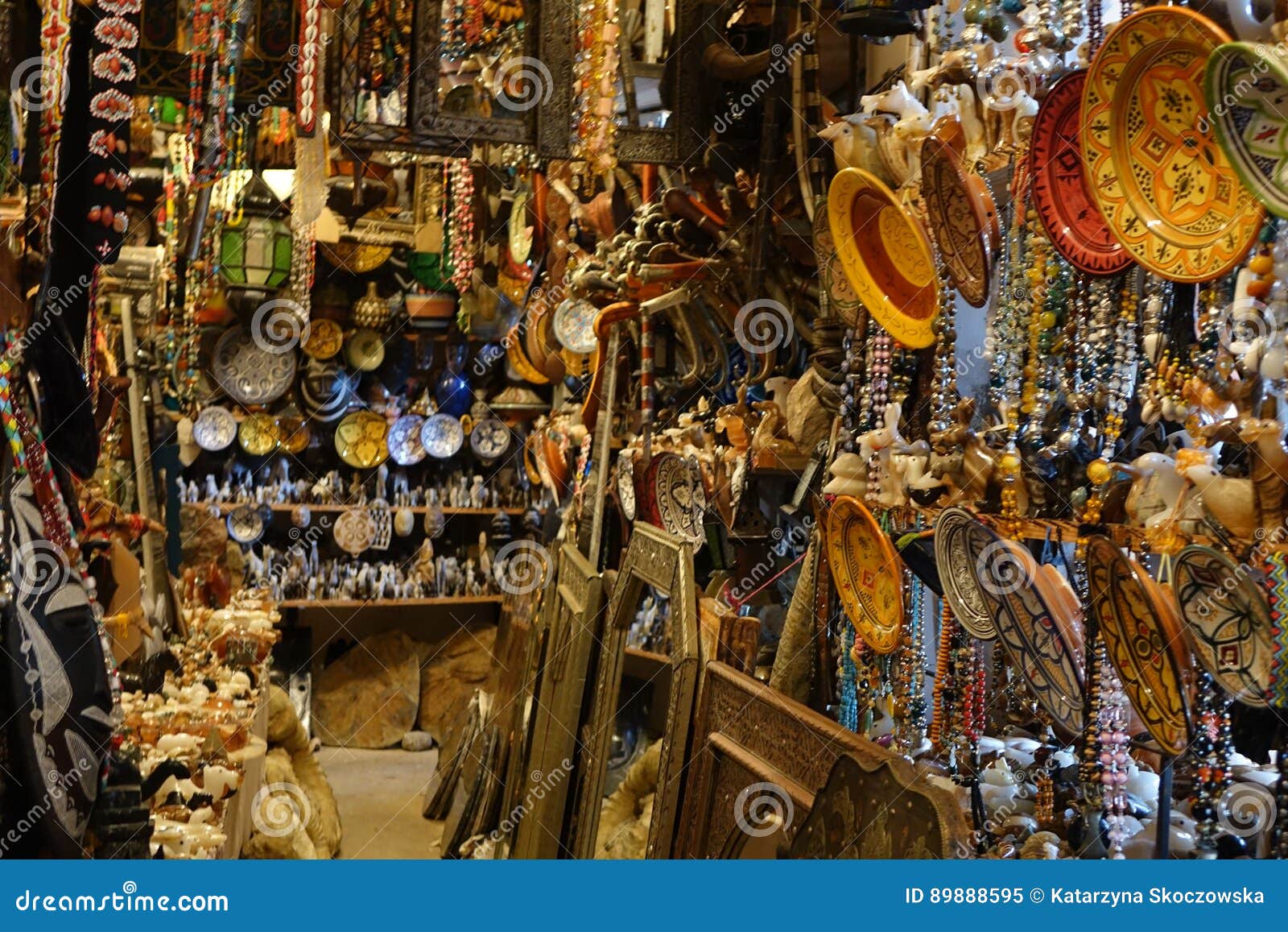 moroccan landscape. souverir shop in morocoo