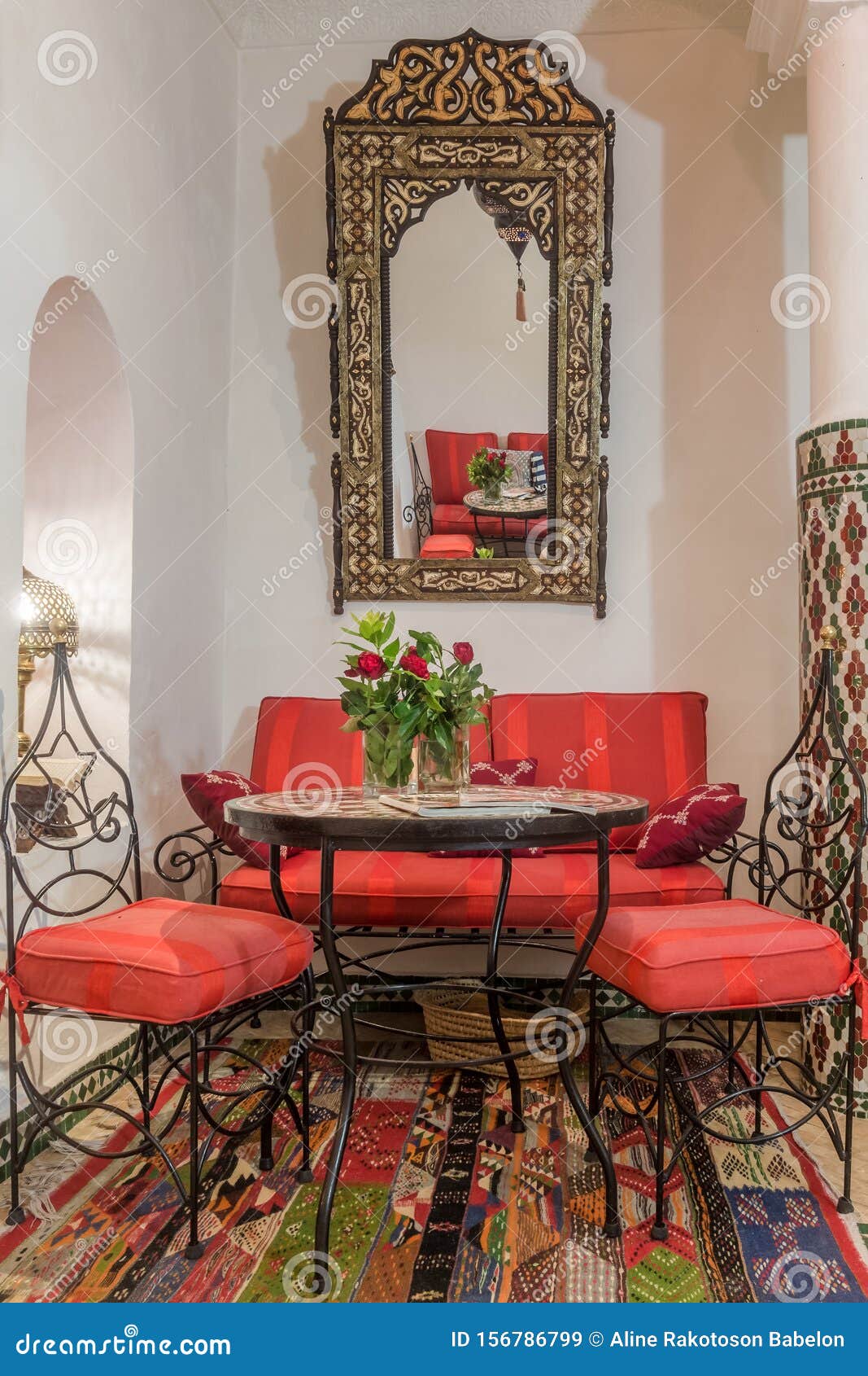 Moroccan lounge stock image. Image of live, africa, iron - 156786799