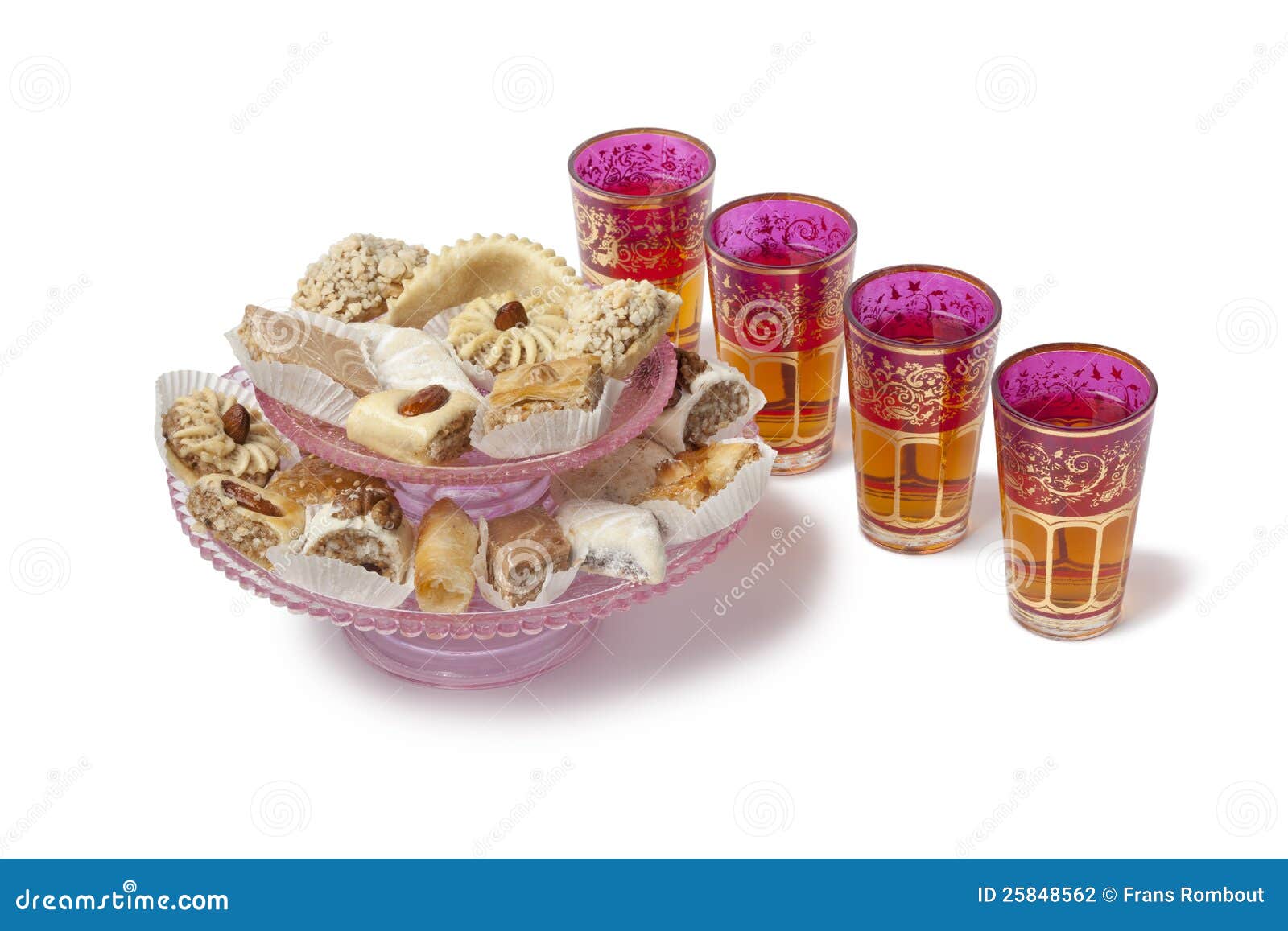 Moroccan Mint Tea and Cookies Stock Photo Image of islam, festivity 25848562