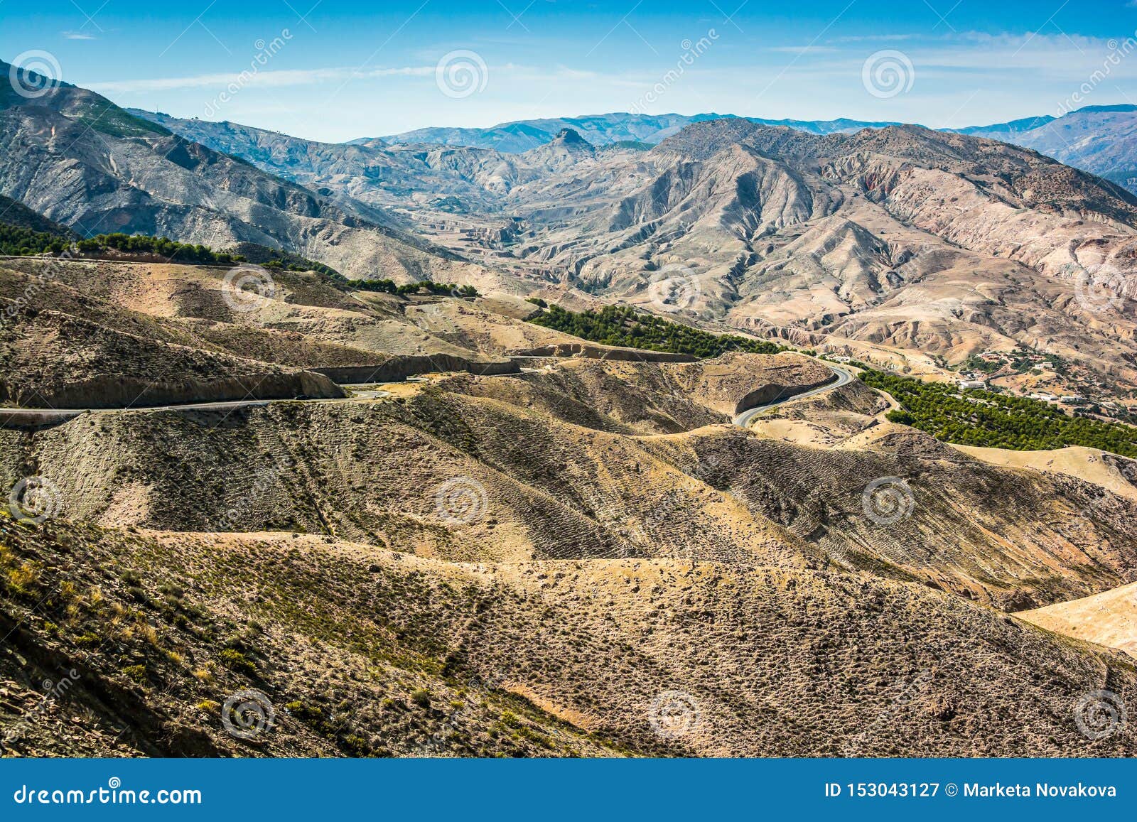 moroccan mountains between cities taza and al hoceima on north of morocco