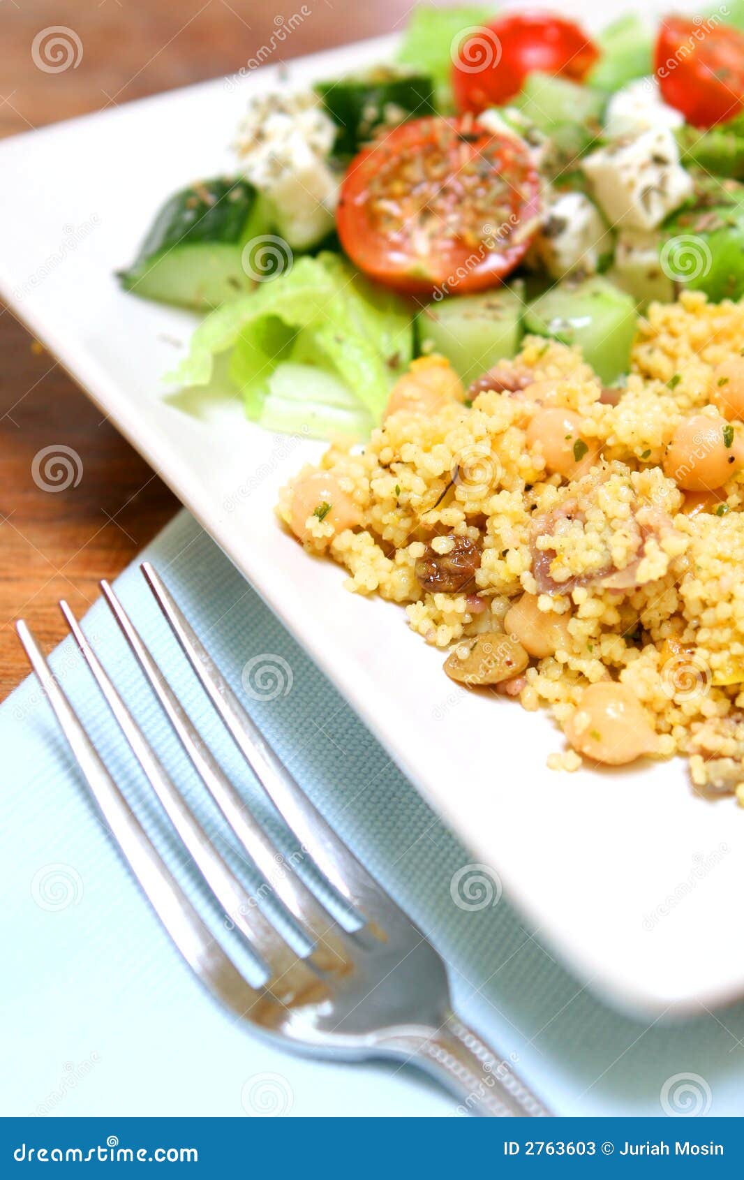 Moroccan savoury couscous stock image. Image of lettuce 2763603