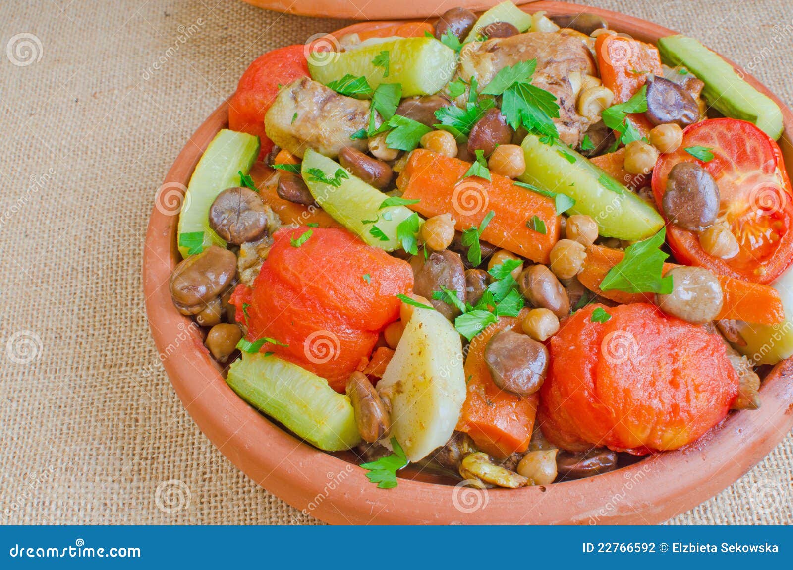 Moroccan Seven Vegetables Tajine Stock Photo Image of dinner, tajine 22766592