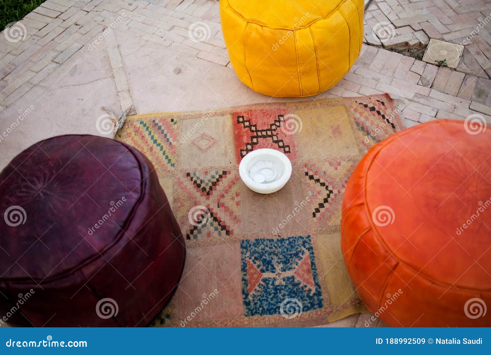 moroccan traditional poufs, moroccan decor