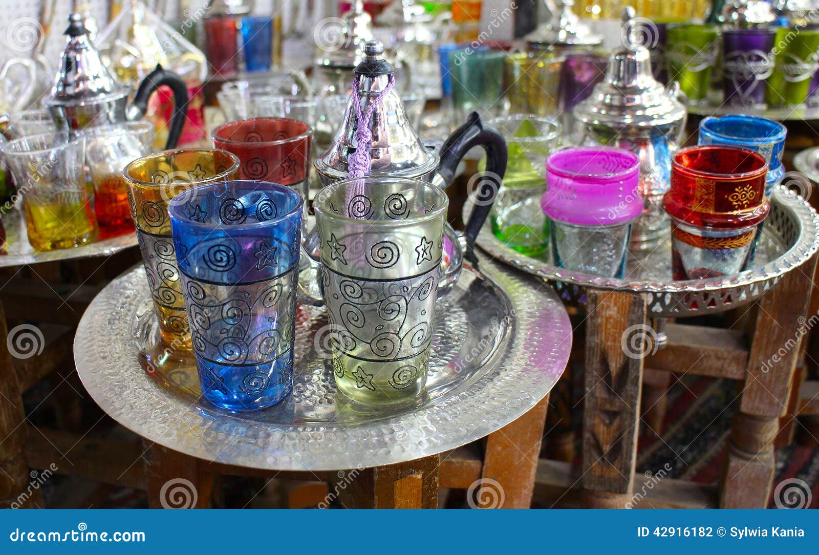 Moroccan Traditional Tea Cups , Marrakesh Stock Photo Image of