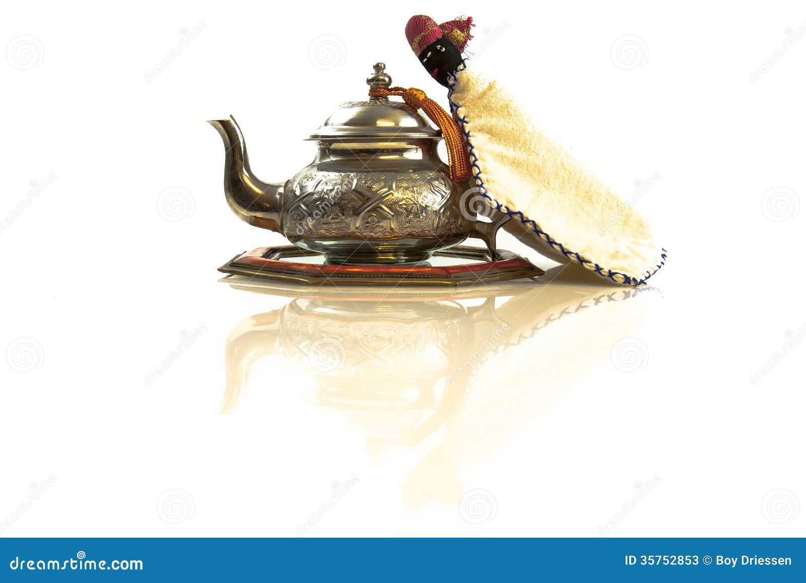 Moroccan Traditional Tea Pot from the Front Stock Image Image of
