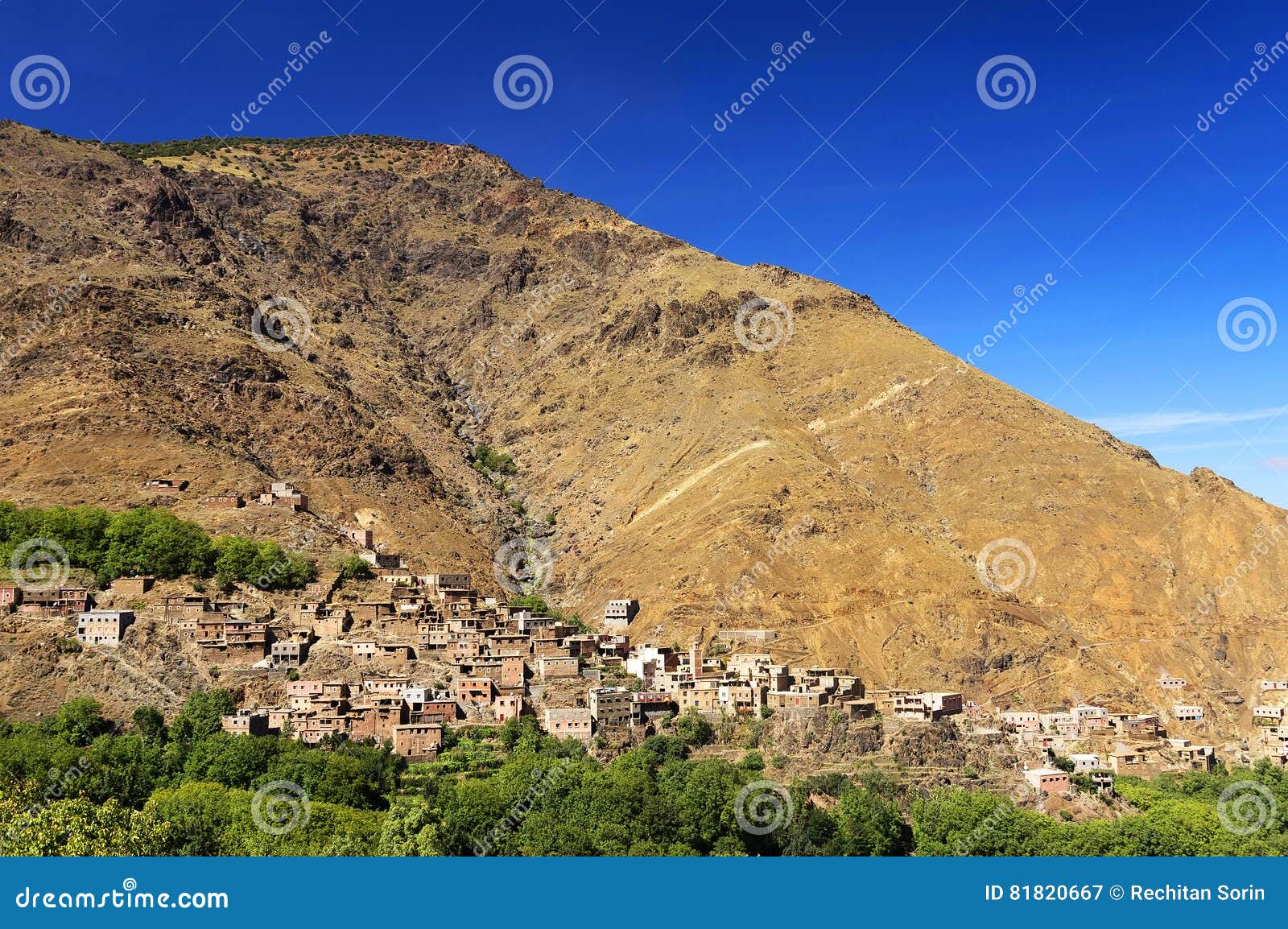 moroccan village in the anti-atlas mountains