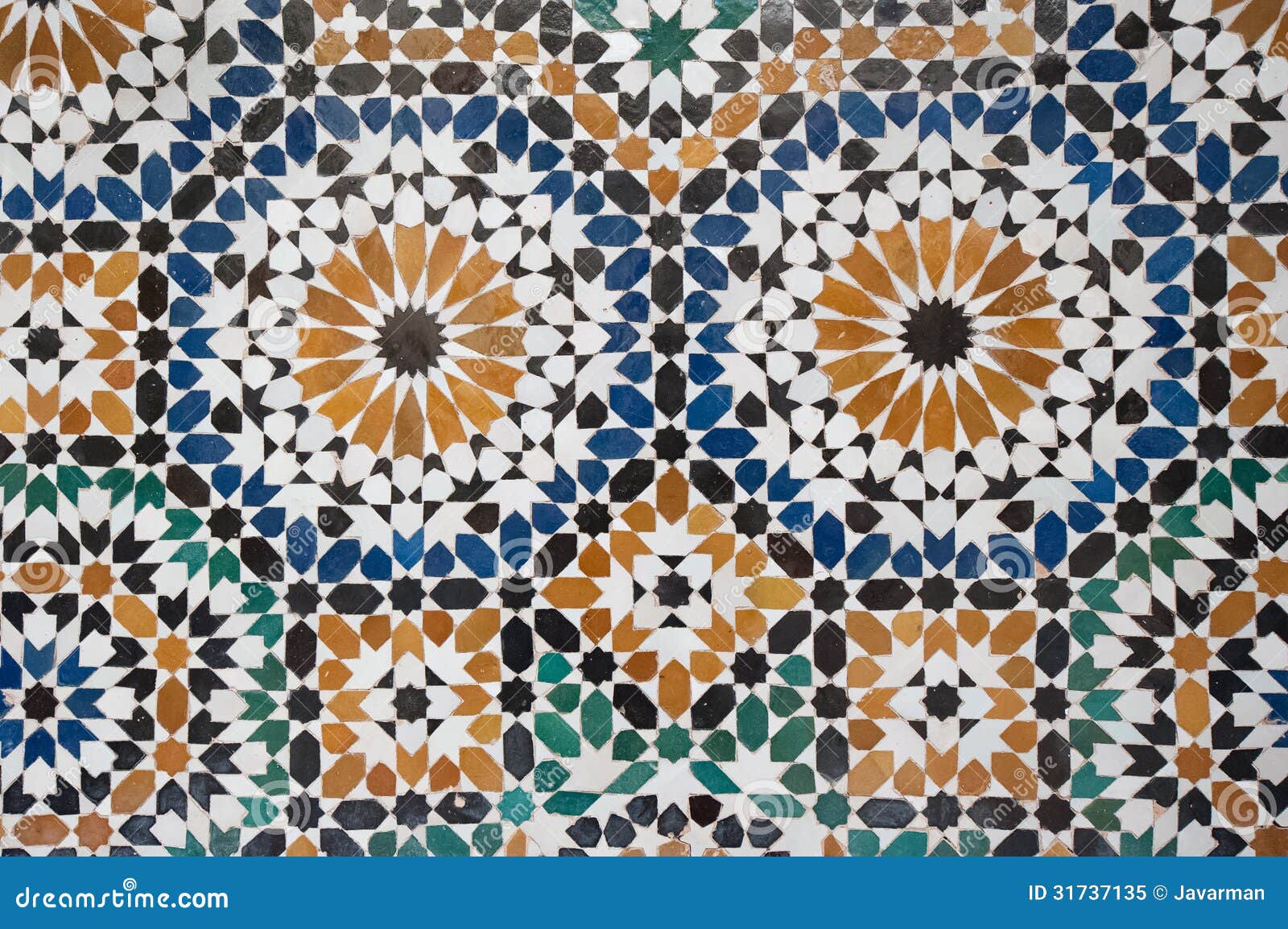 Moroccan Vintage Tile Background Stock Illustration Illustration