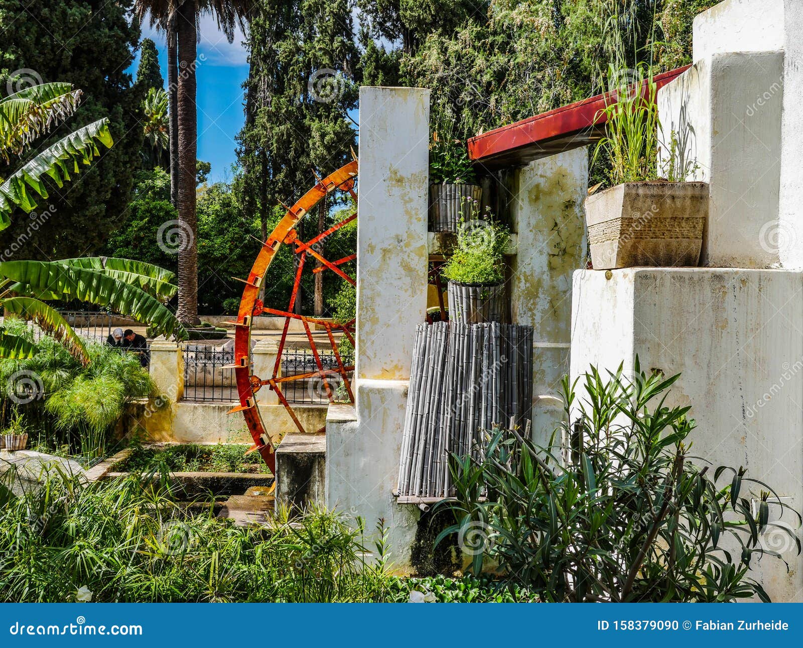 Morocco Fes City Park With Gardens Stock Photo Image Of Historic