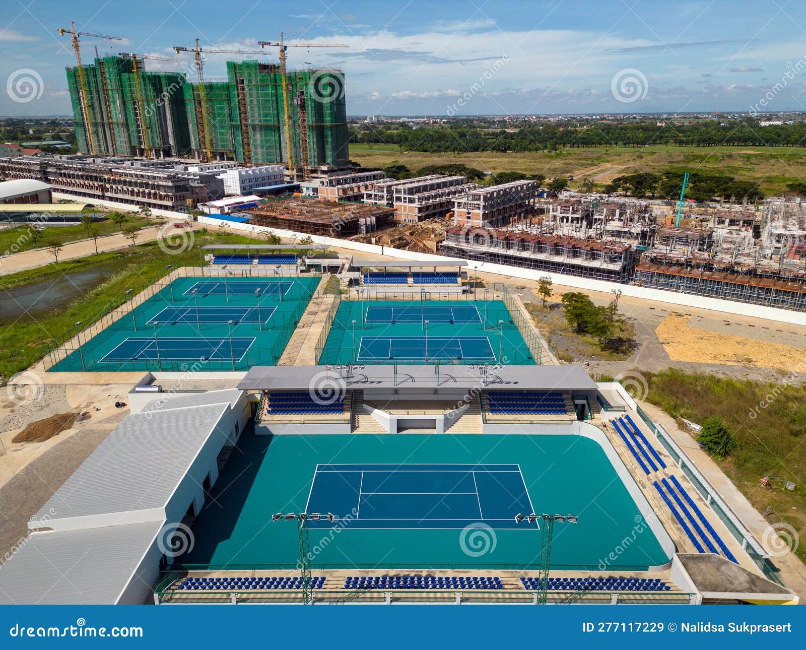Morodok Techo National Stadium Exterior Phnom Penh Cambodia Editorial