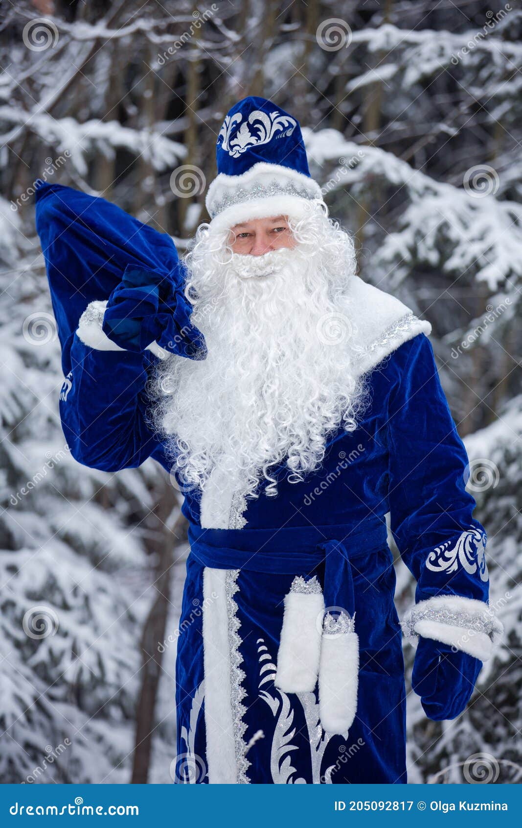 Moroz, Personaggio Di Natale Russo. Padre Gelo Con Una Borsa Di Regali in  Una Foresta Innevata. Inverno Immagine Stock - Immagine di gelo, uomo:  205092817