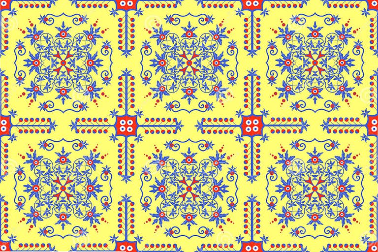 Morrocco Ethnic Motif Seamless Pattern with Nature Traditional Background Design Vector Stock