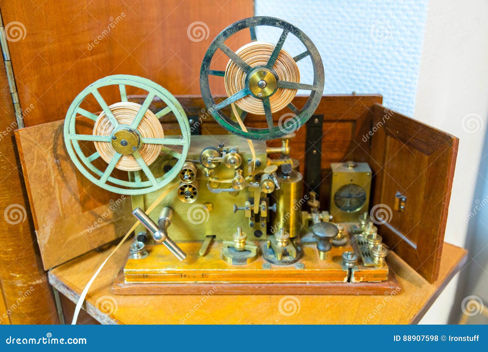 Morse electric telegraph stock photo. Image of wooden - 88907598