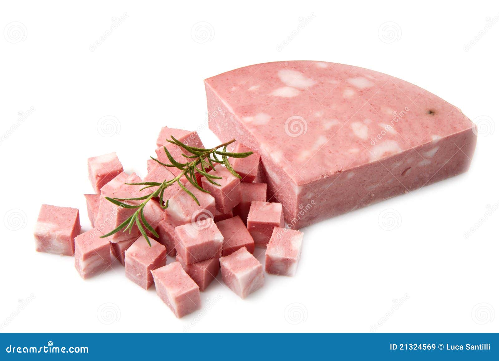Mortadella stock image. Image of white, edible, meal 21324569