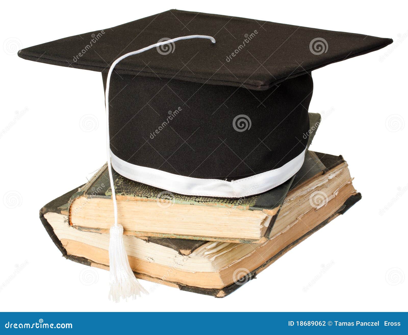 Mortar Board on a Stack of Books Stock Photo Image of student