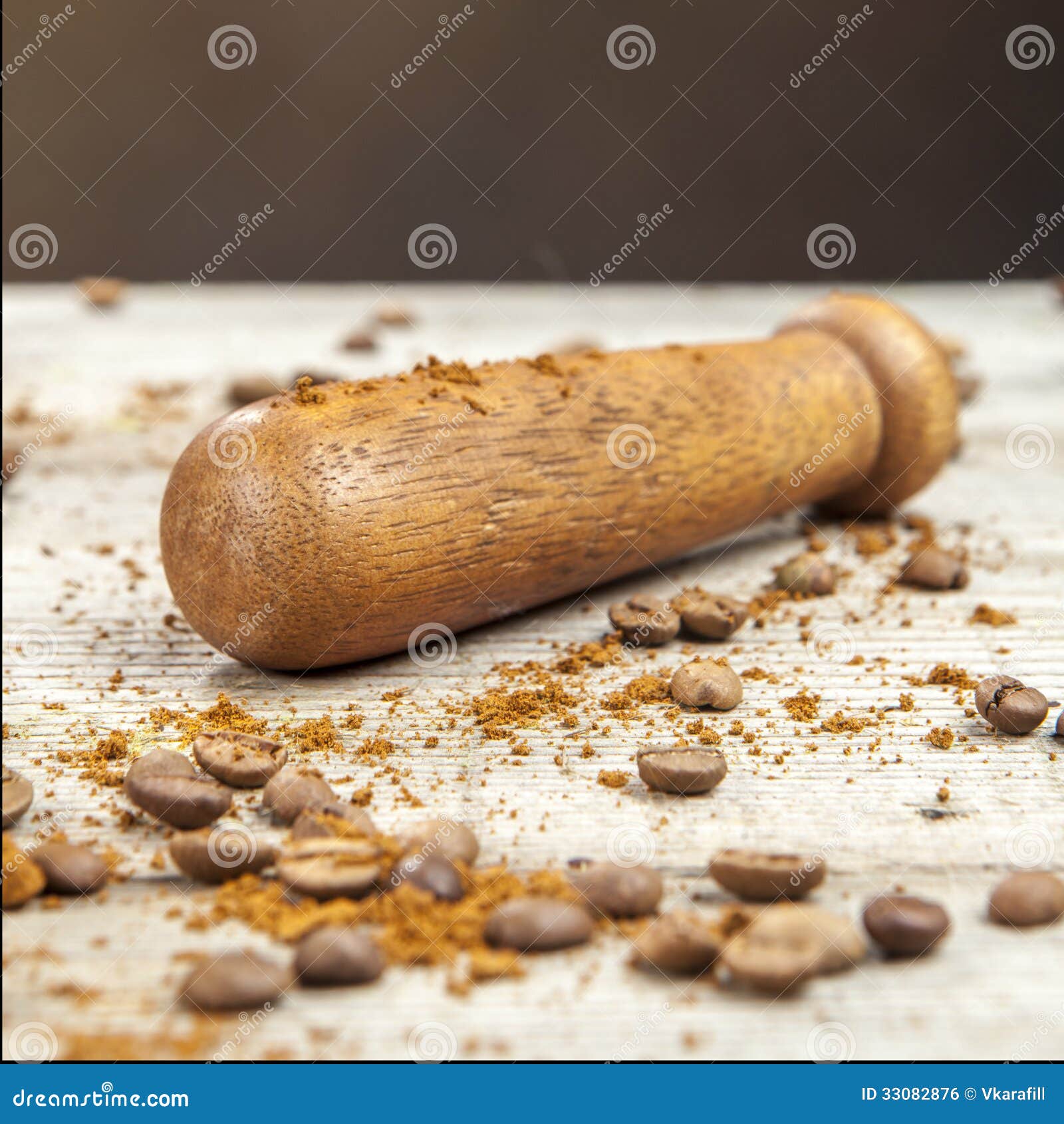 Mortar and Pestle with Brown Coffee Stock Photo Image of aroma