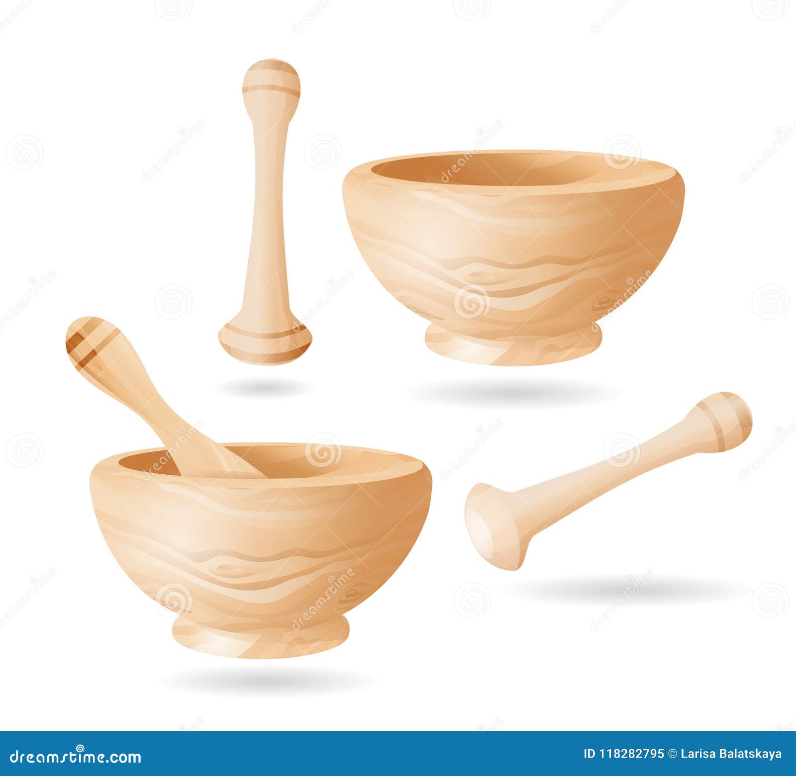Mortar and Pestle. Color Illustration Stock Vector Illustration of