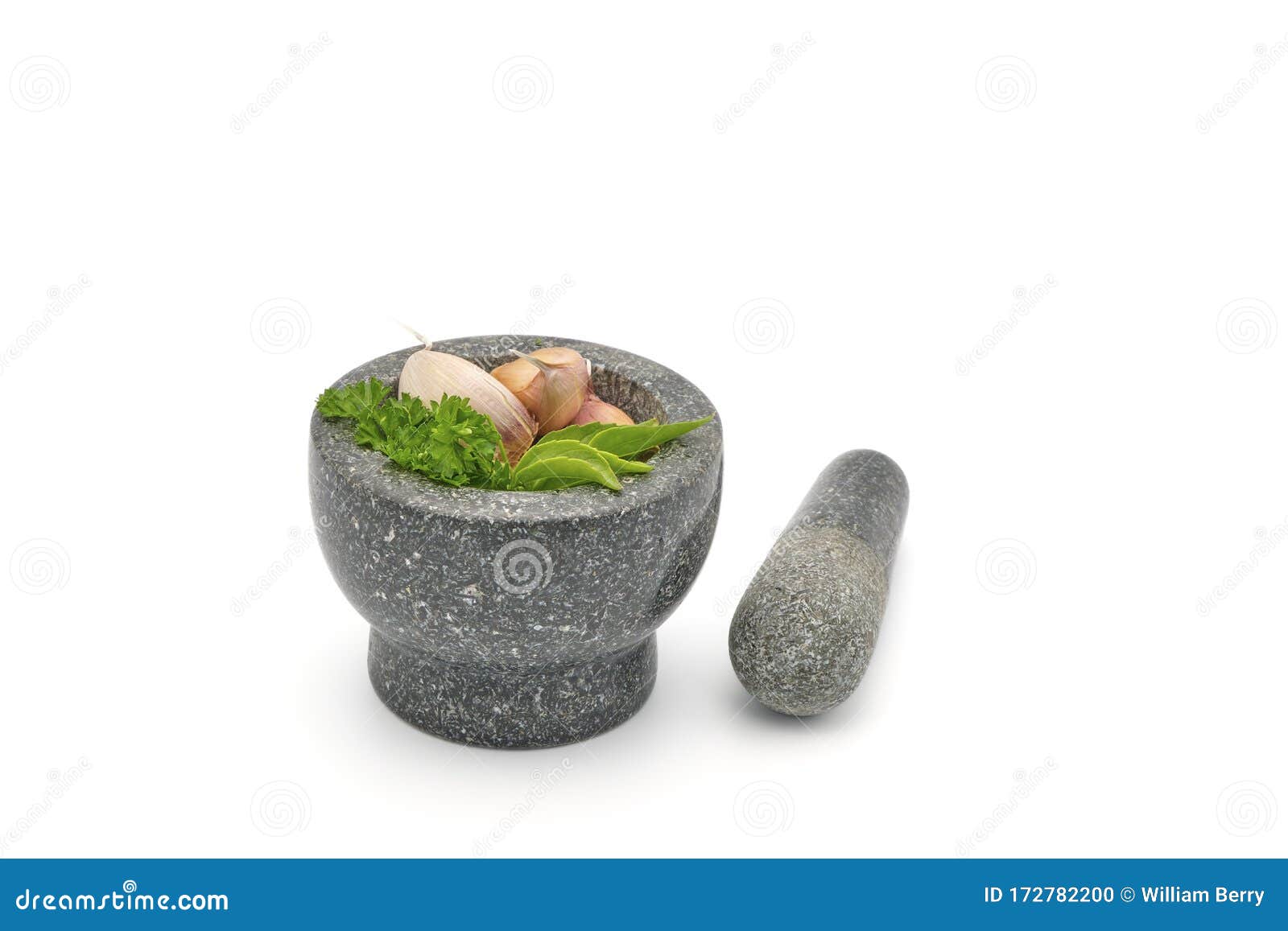 Mortar Pestle Herbs stock photo. Image of background 172782200