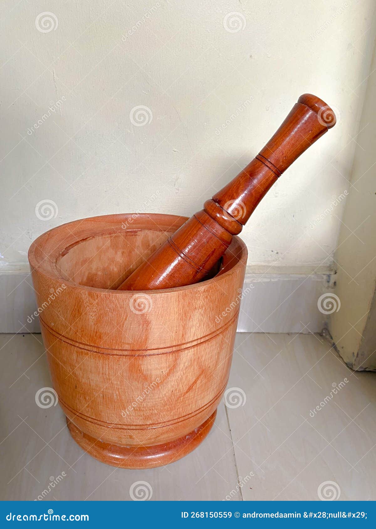 Mortar and Pestle is a Mandatory Tools in Kitchen Stock Image Image