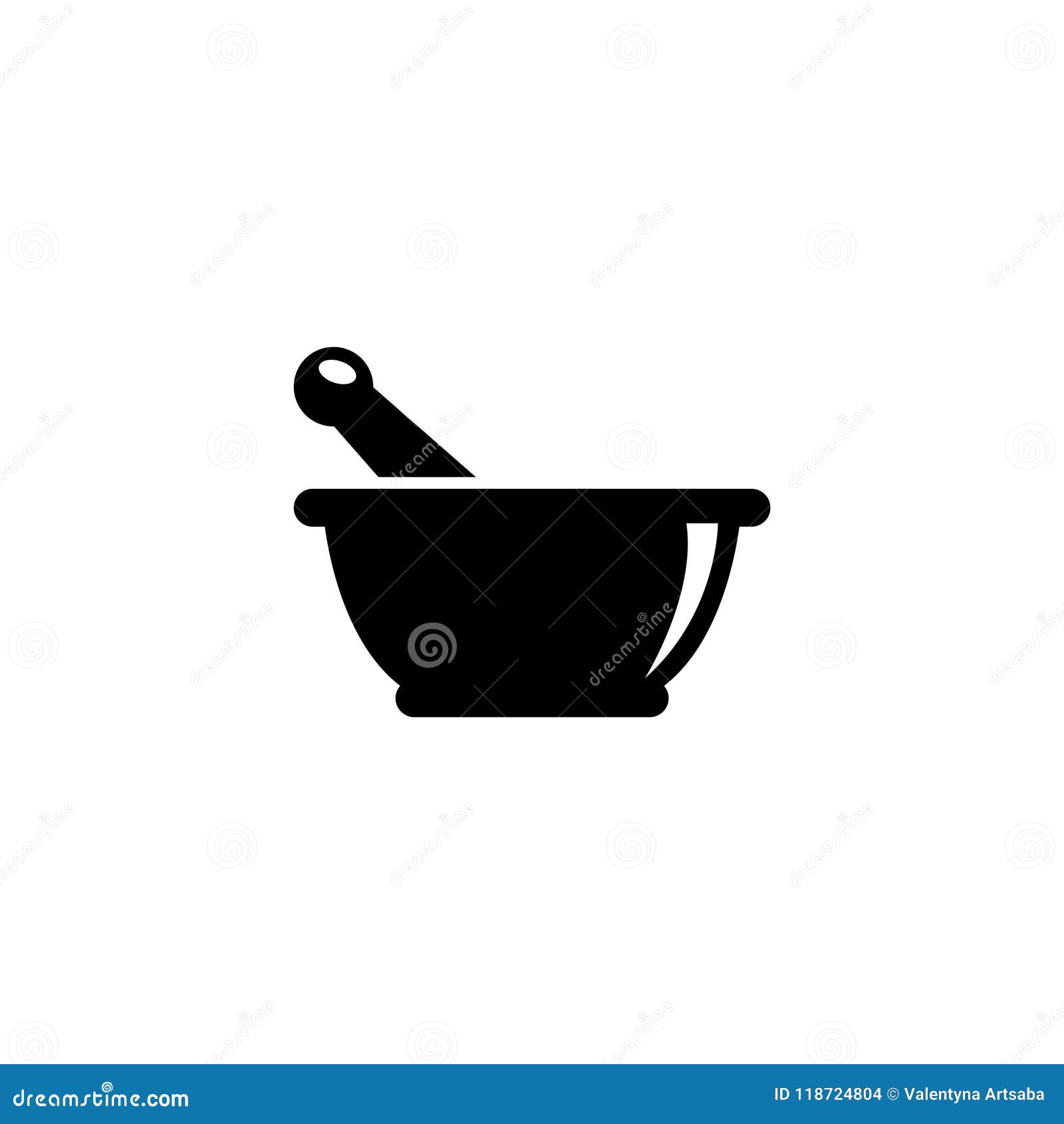 mortar and pestle pharmacy flat  icon