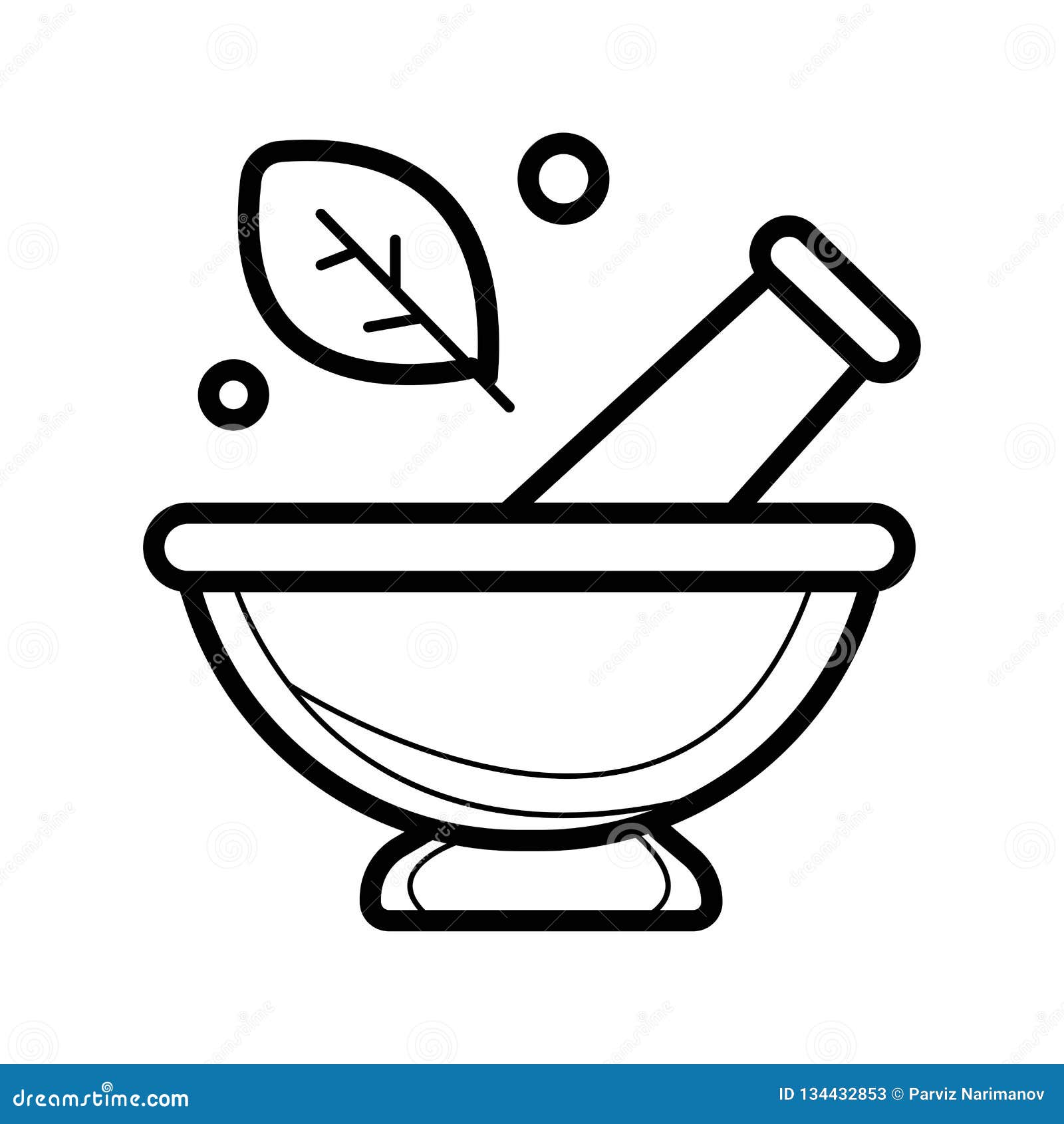 Mortar and Pestle Pharmacy Icon Stock Illustration Illustration of