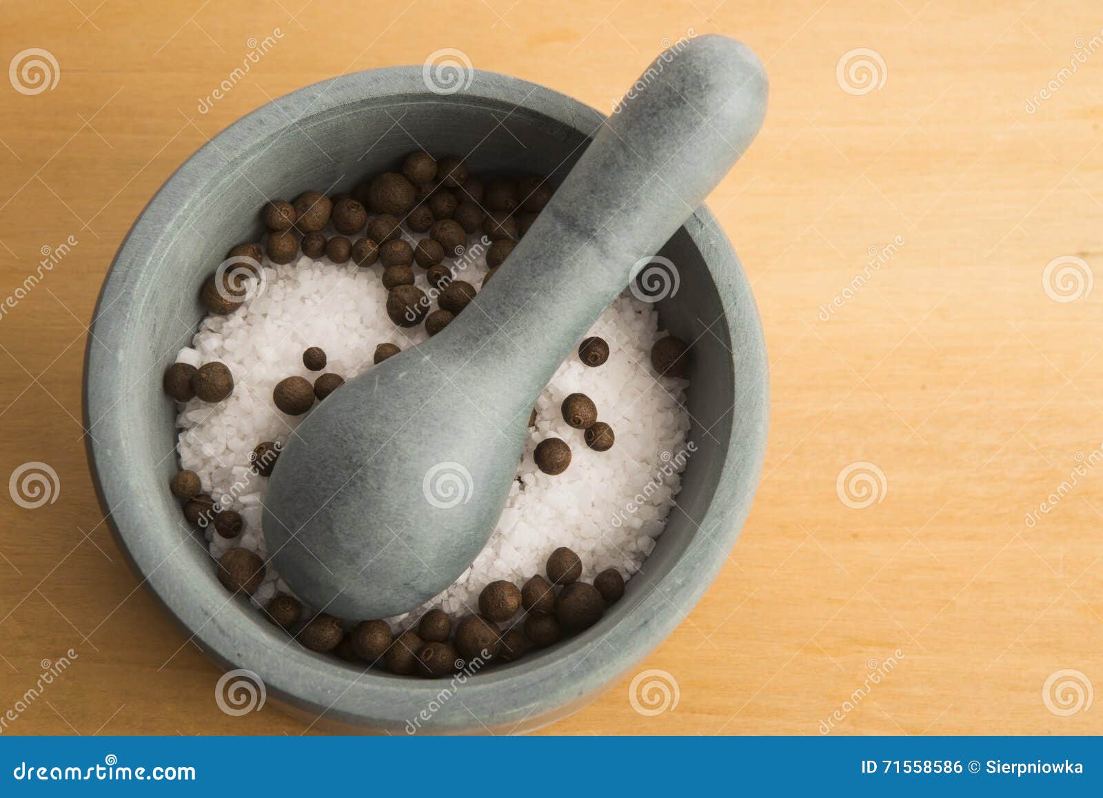 Mortar pestle and salt stock photo. Image of jamaica 71558586