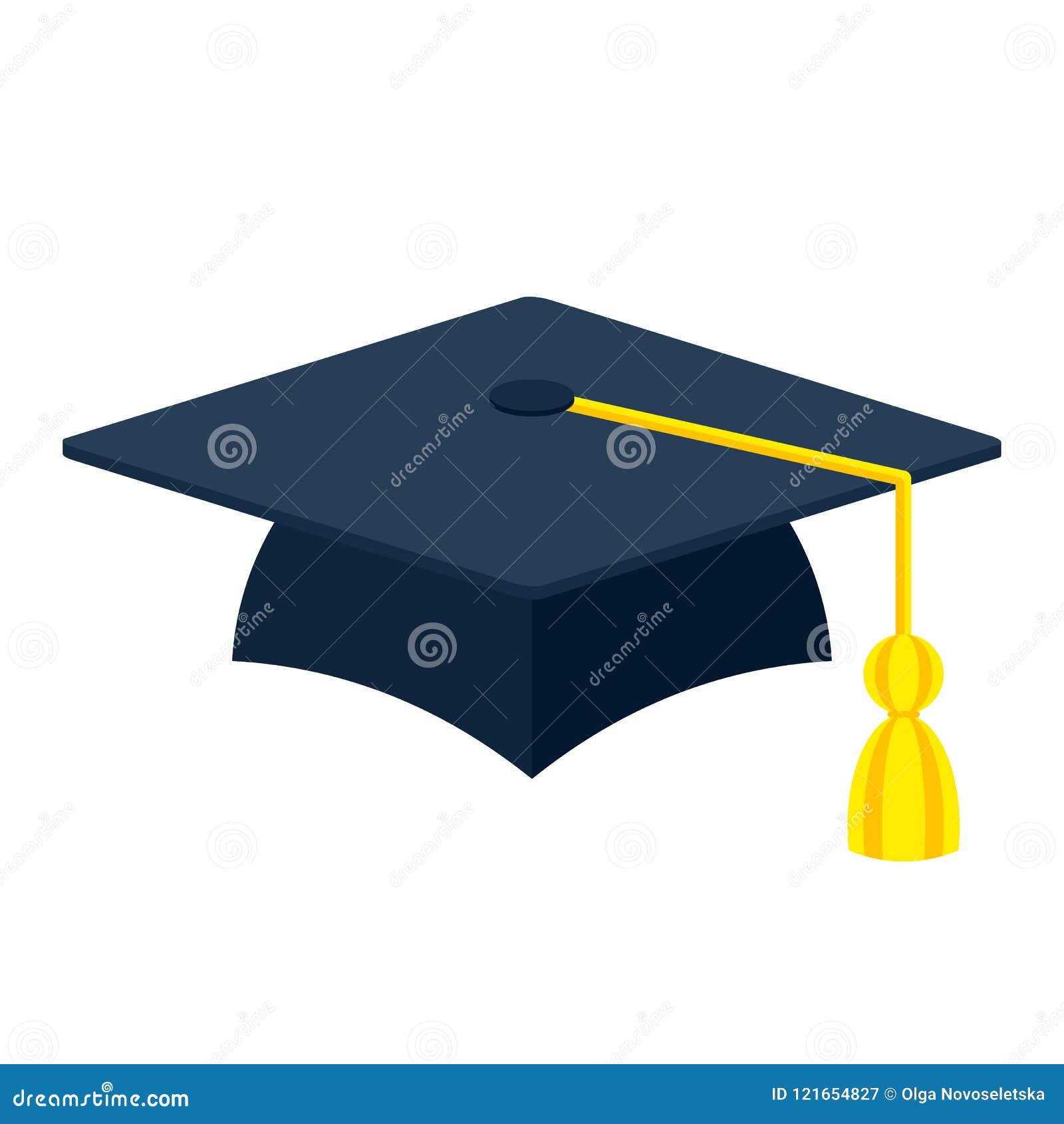 Mortarboard color icon stock vector. Illustration of light - 121654827