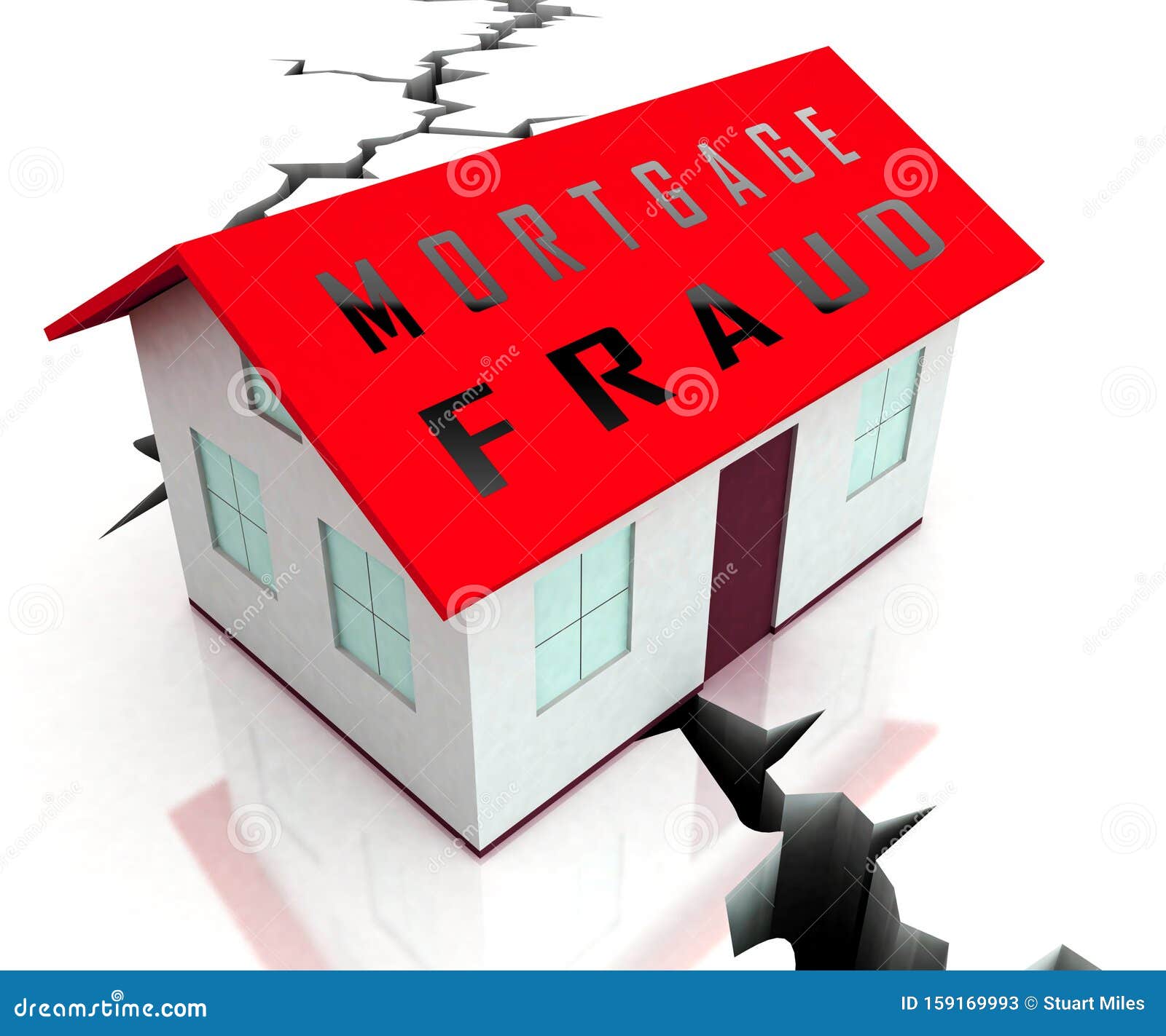 Mortgage Fraud Icon Represents Property Loan Scam Or